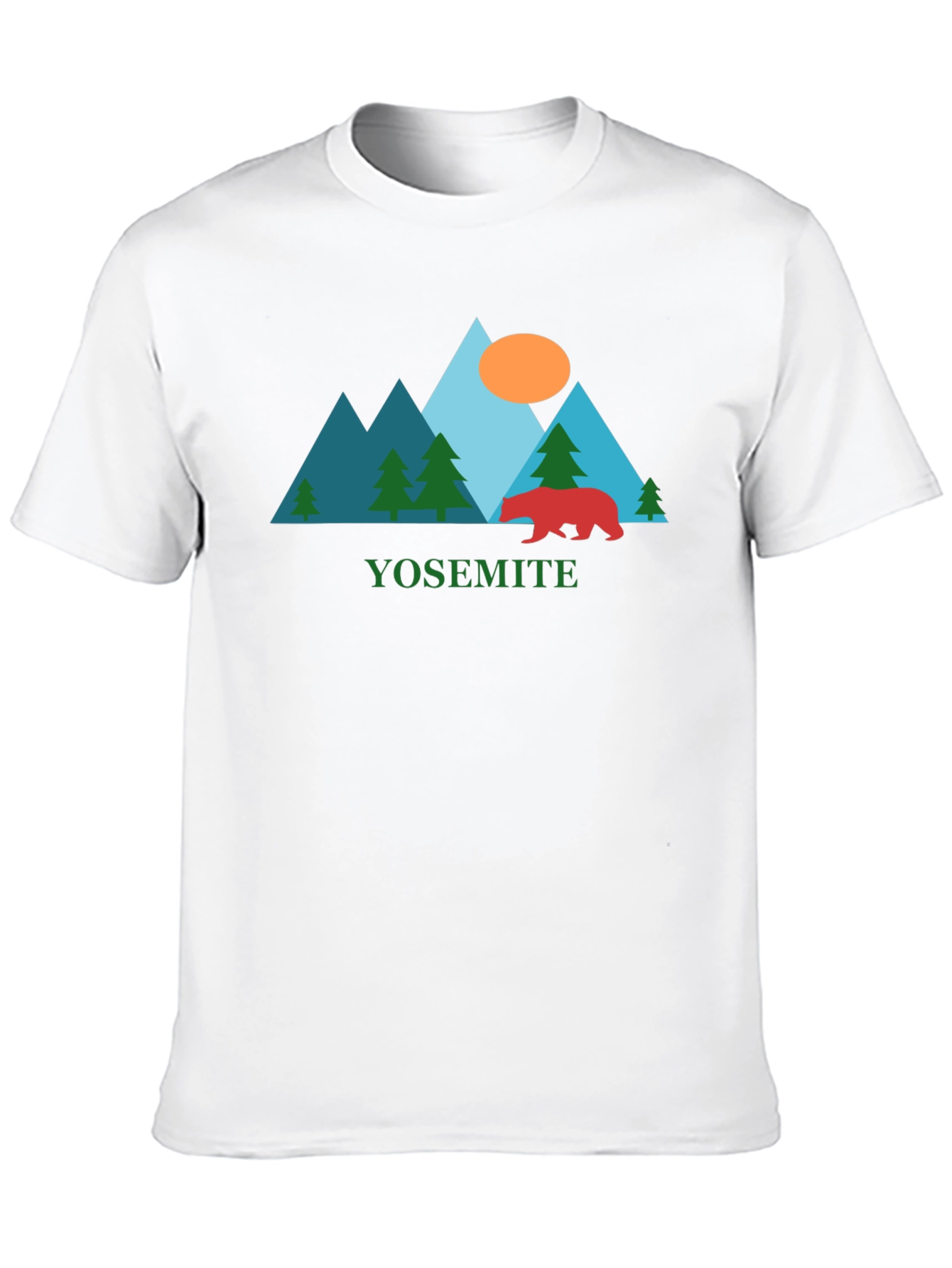 Camiseta Yosemite para hombre - Diseño Montaña y Oso