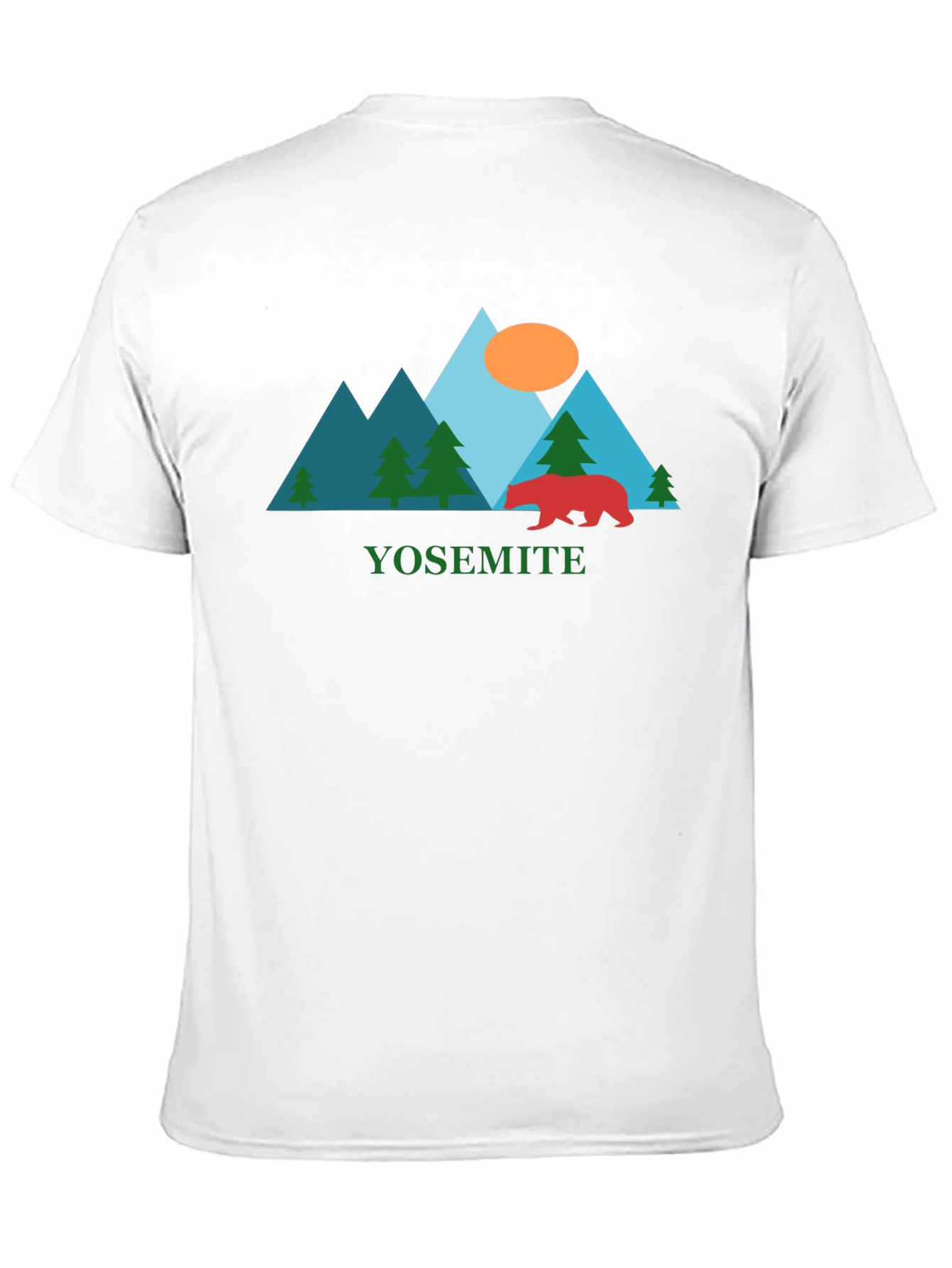 Camiseta Yosemite para hombre - Diseño Montaña y Oso