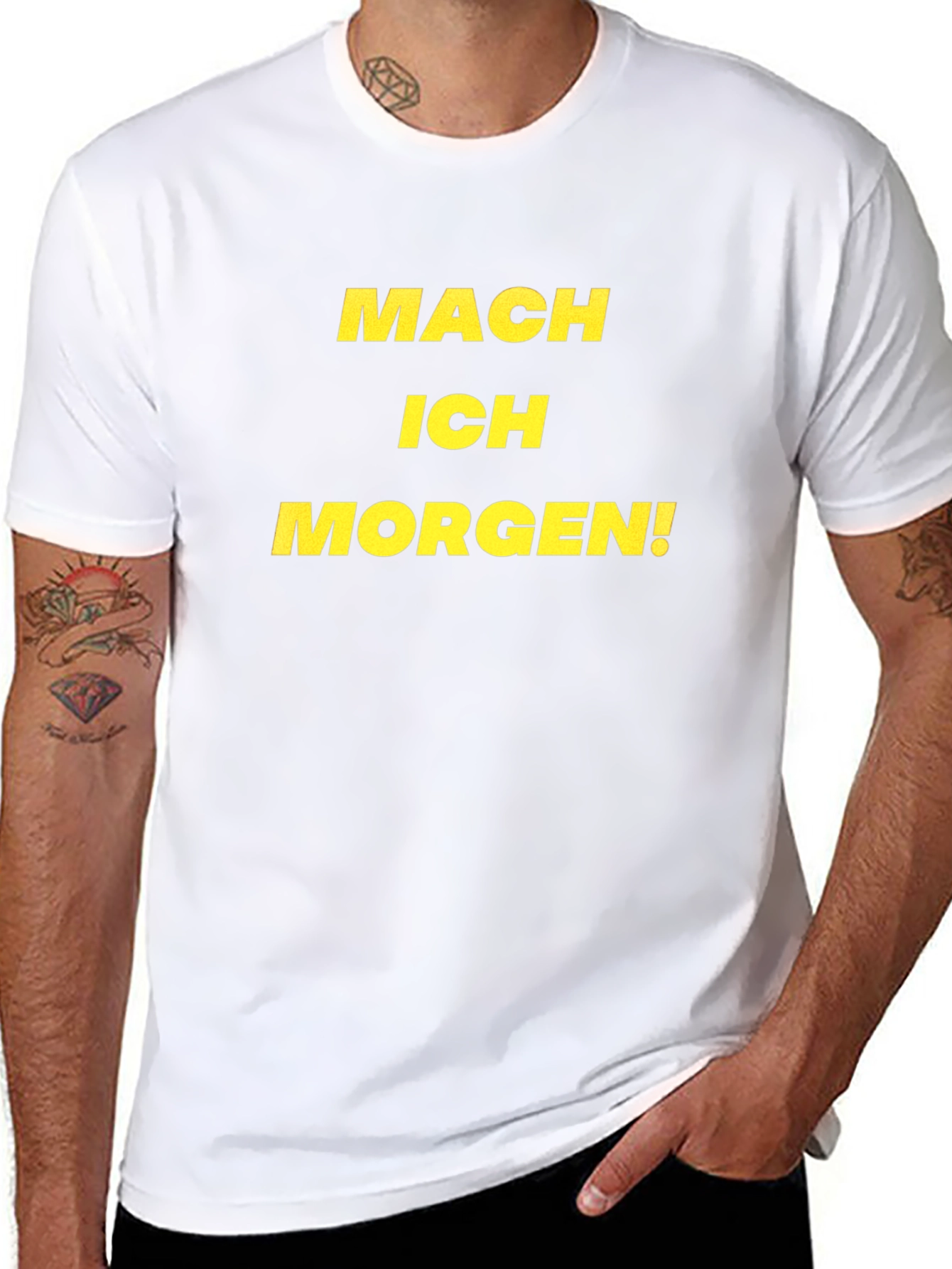 Camiseta Negra Mach Ich Morgen!