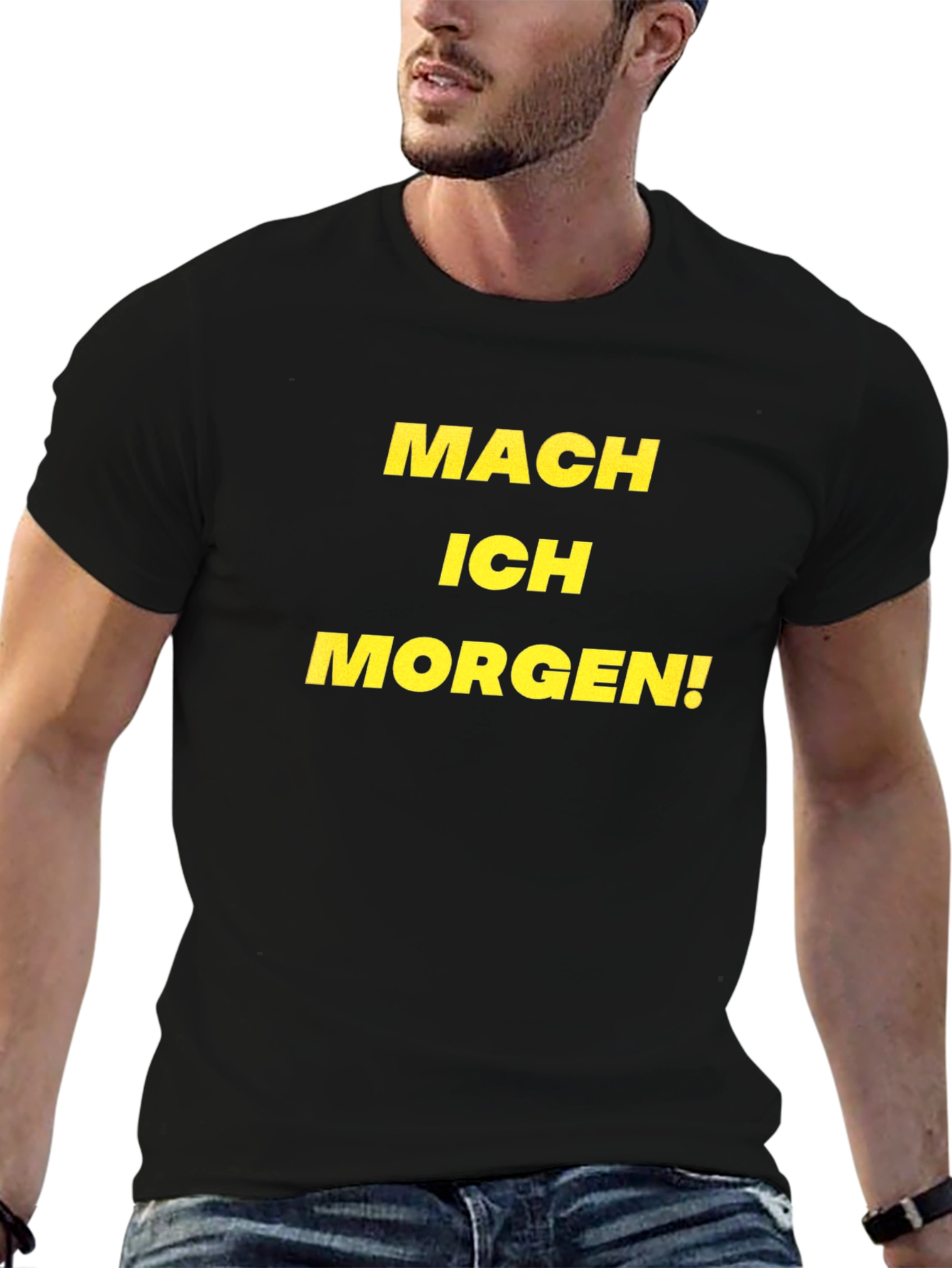 Camiseta Negra Mach Ich Morgen!