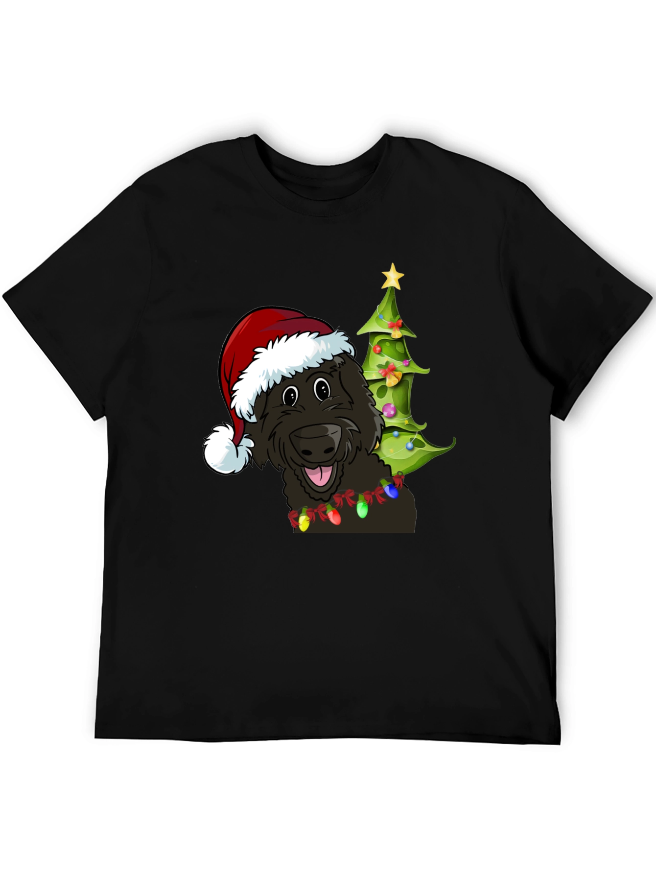 Camiseta Perro Navideño con Gorro de Santa