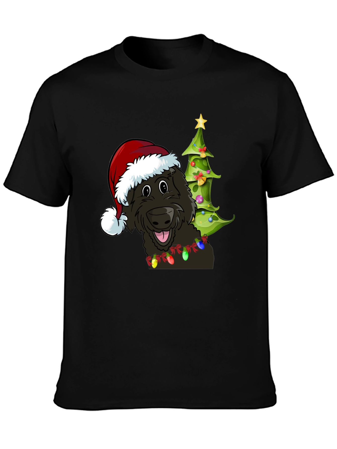 Camiseta Perro Navideño con Gorro de Santa