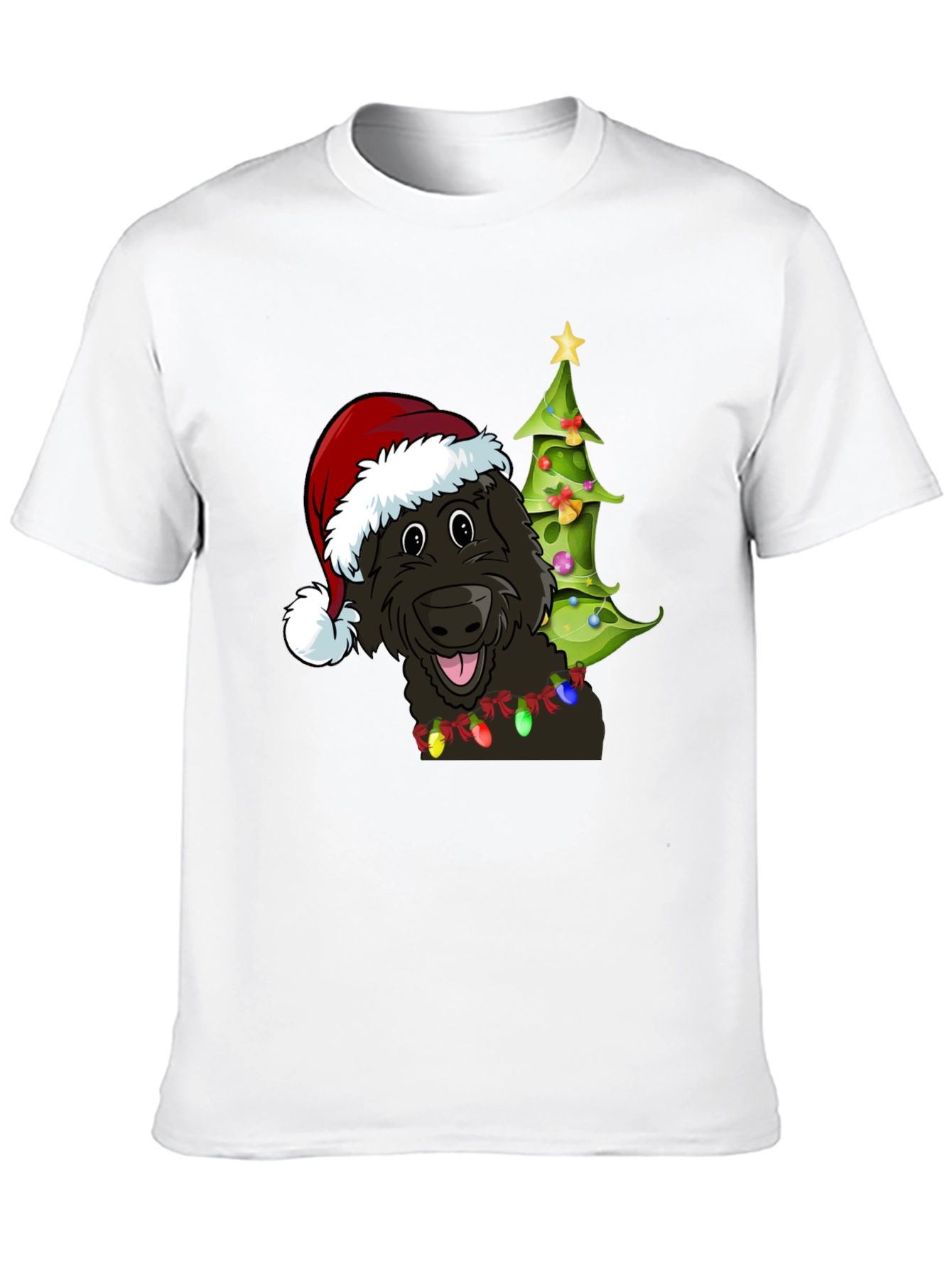 Camiseta Perro Navideño con Gorro de Santa
