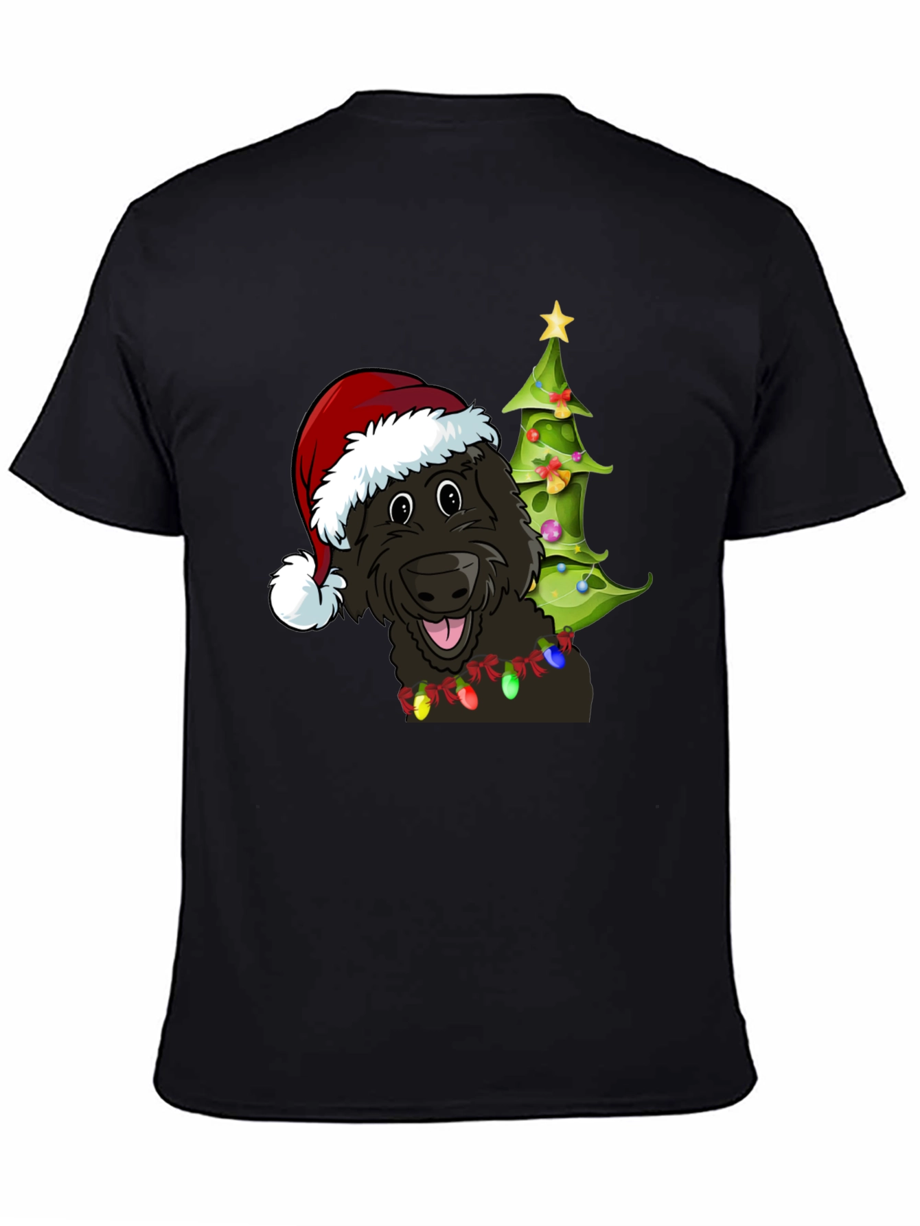 Camiseta Perro Navideño con Gorro de Santa