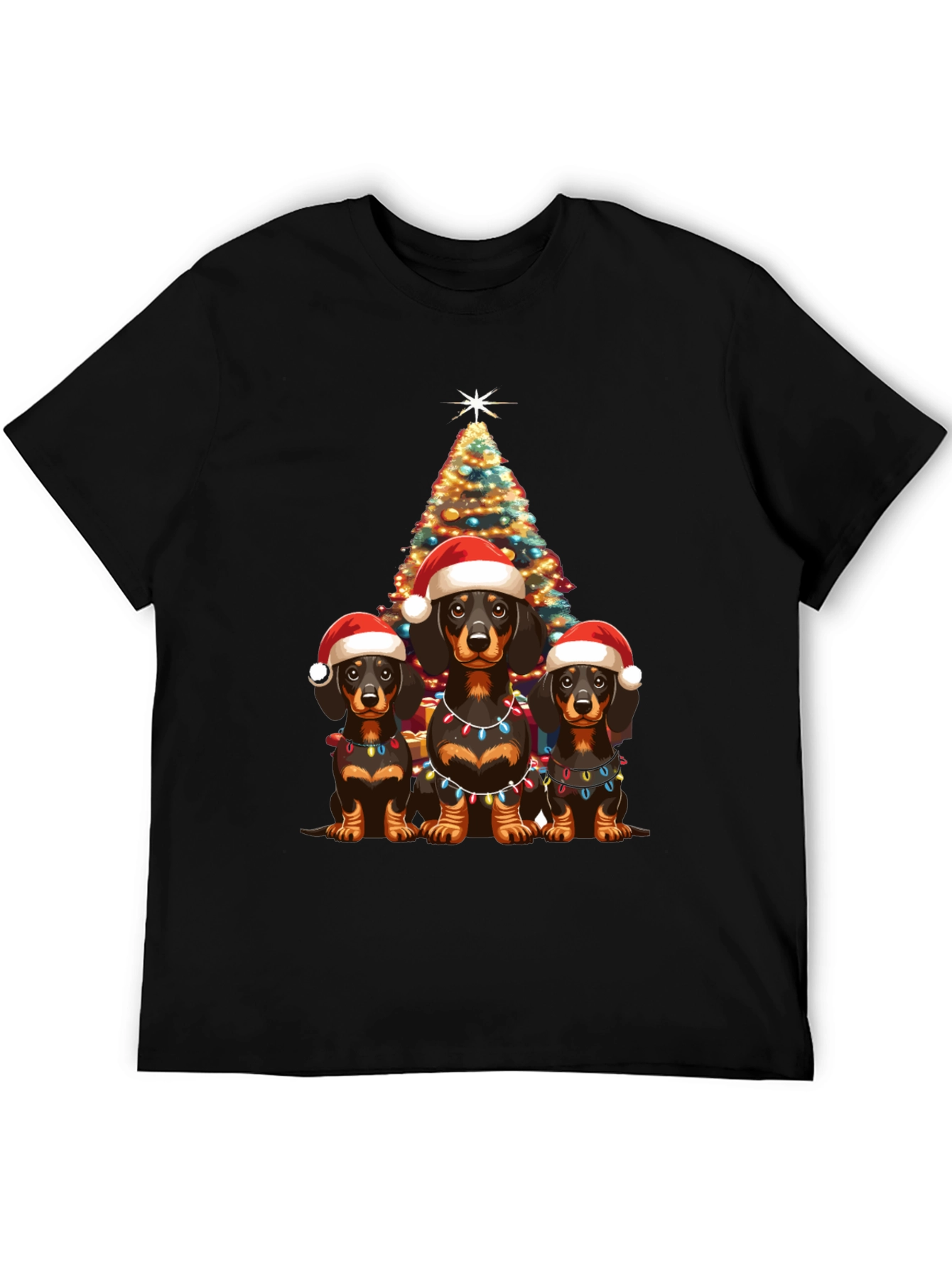 Camiseta Navideña Dachshund: Adorable y Festiva