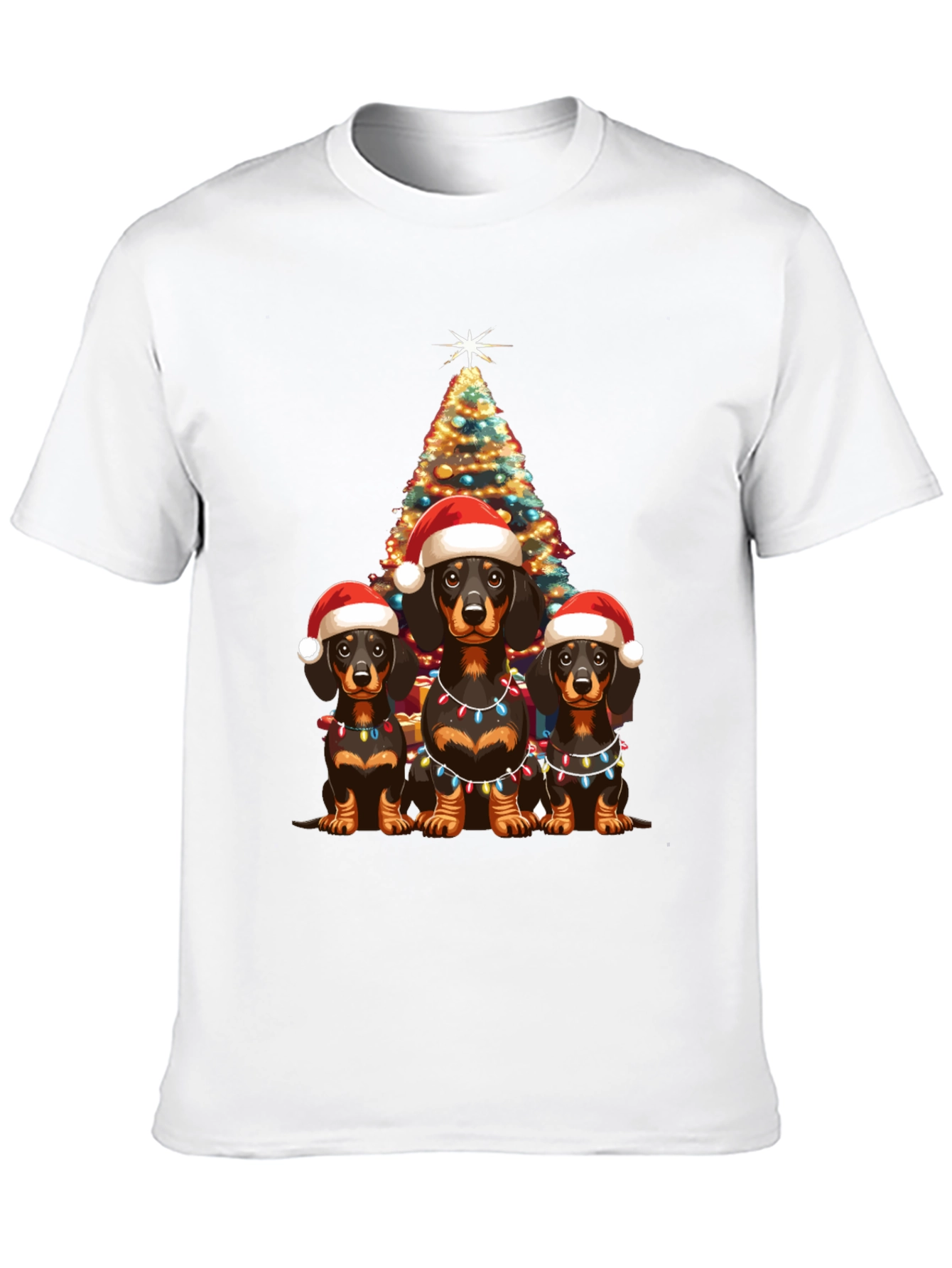 Camiseta Navideña Dachshund: Adorable y Festiva