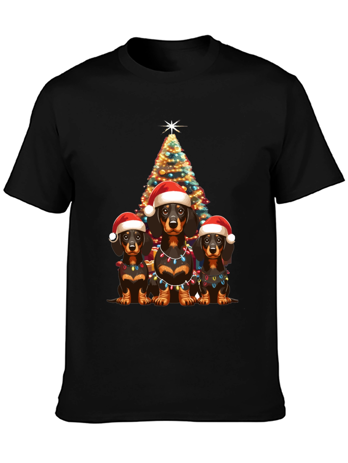 Camiseta Navideña Dachshund: Adorable y Festiva