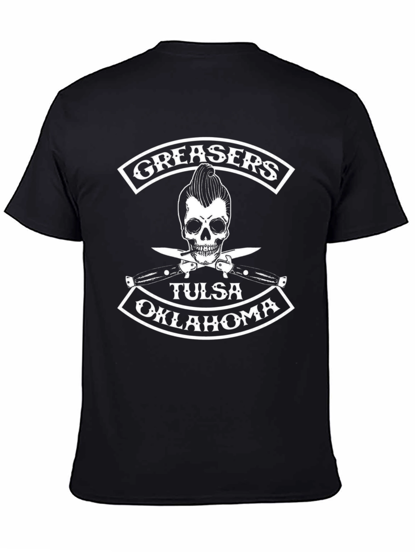 Camiseta Negra Greaser Tulsa Oklahoma