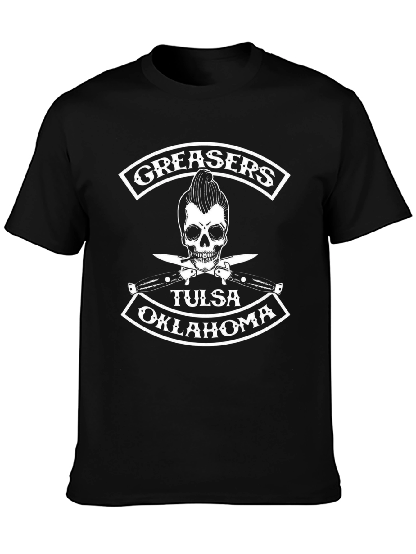 Camiseta Negra Greaser Tulsa Oklahoma