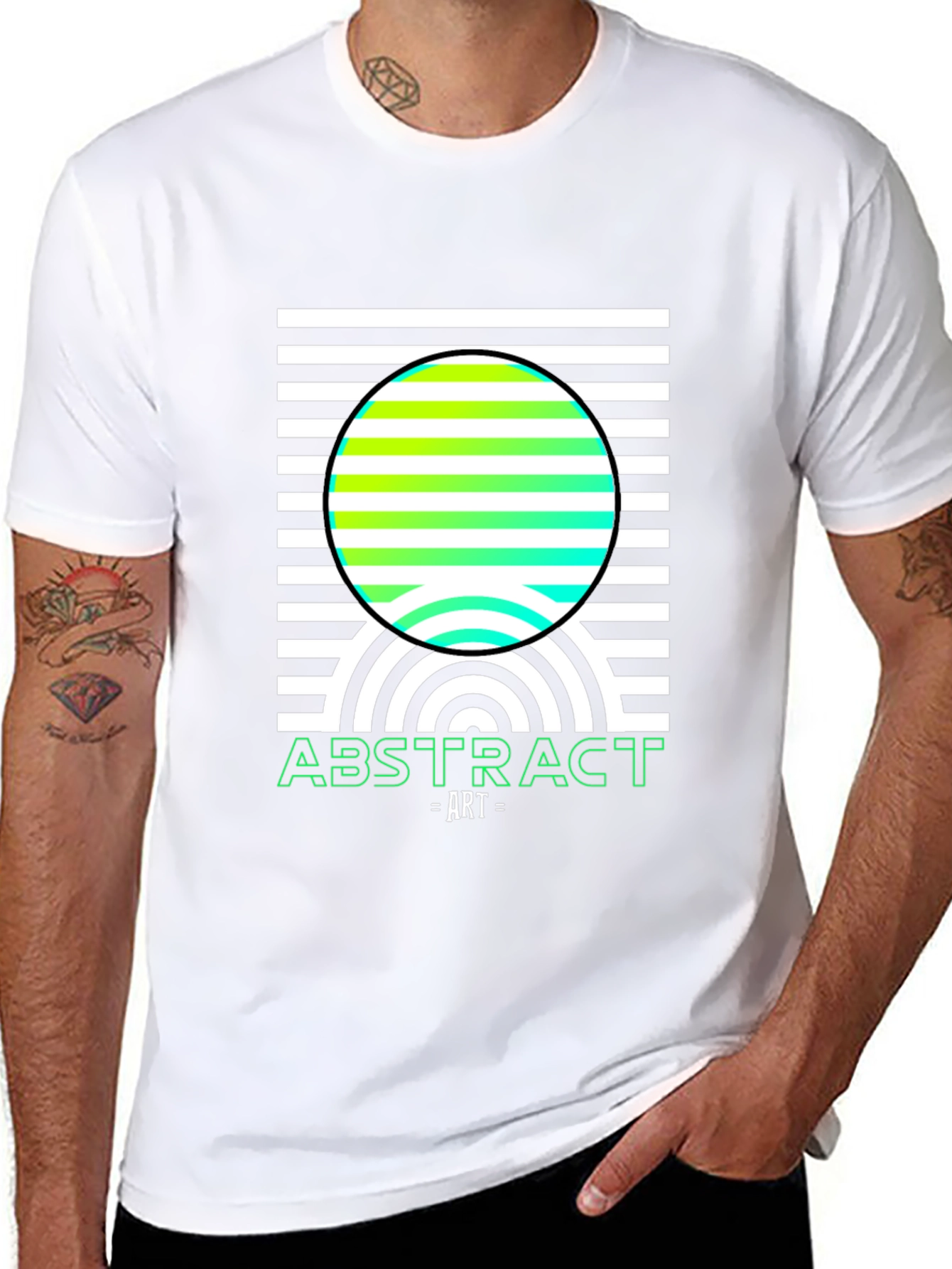 Abstract Art T-Shirt - Modern Geometric Design