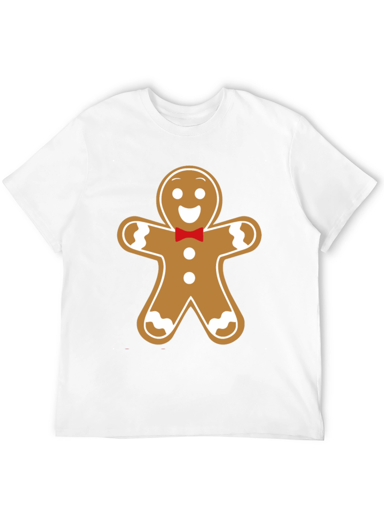 Camiseta Hombre Diseño Pan de Jengibre Navideño