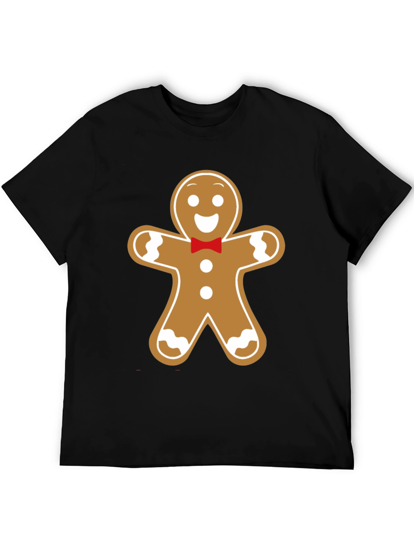 Camiseta Hombre Diseño Pan de Jengibre Navideño