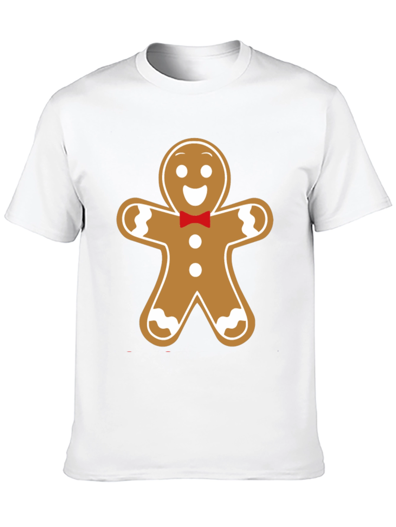 Camiseta Hombre Diseño Pan de Jengibre Navideño
