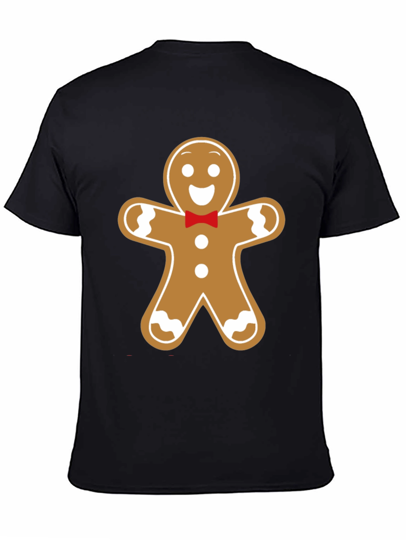 Camiseta Hombre Diseño Pan de Jengibre Navideño