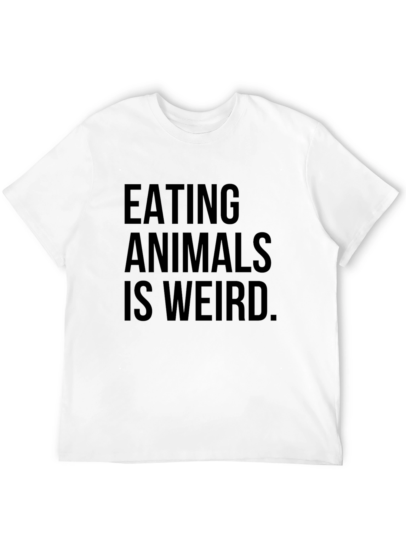 Camiseta Negra: Comer Animales Es Raro