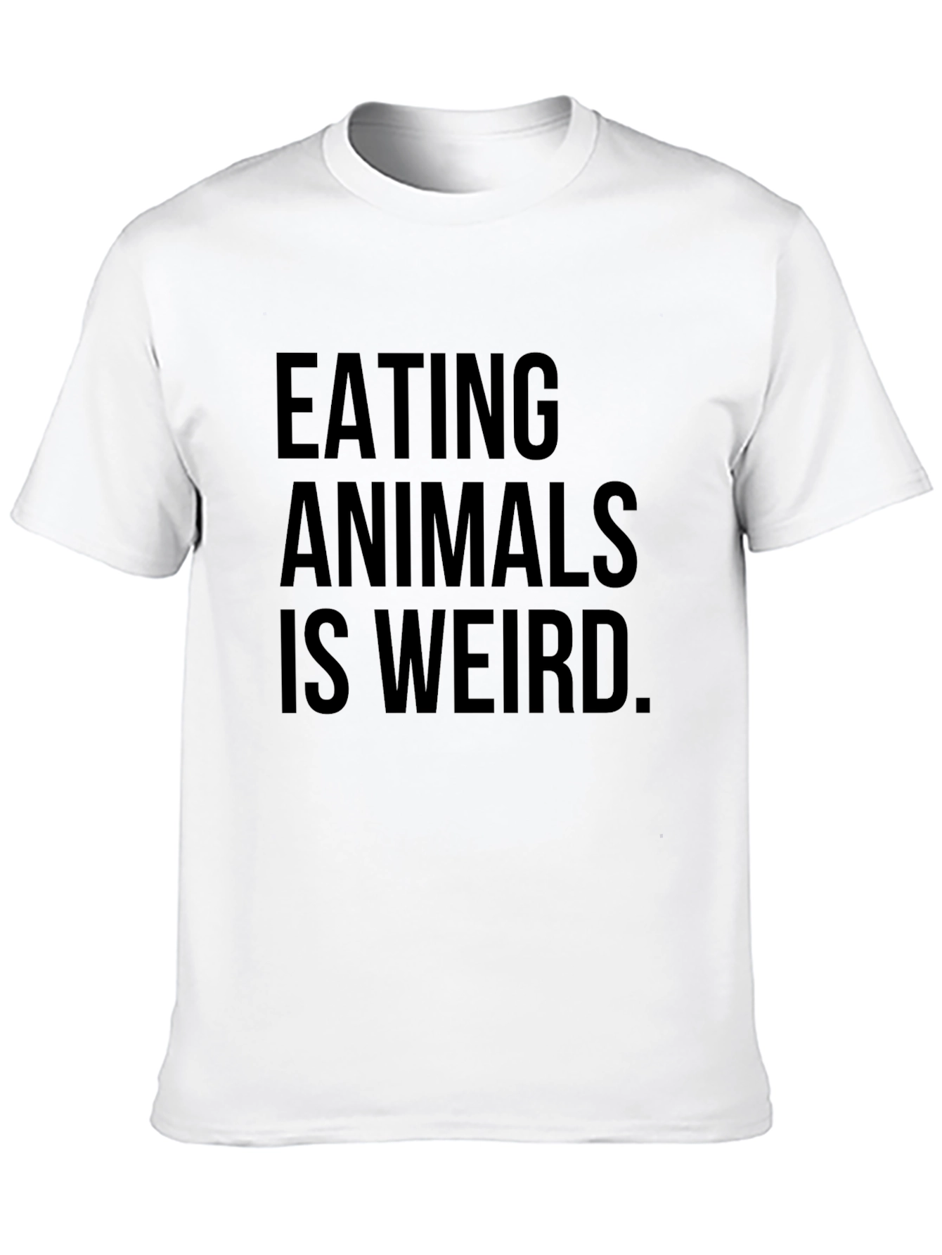 Camiseta Negra: Comer Animales Es Raro