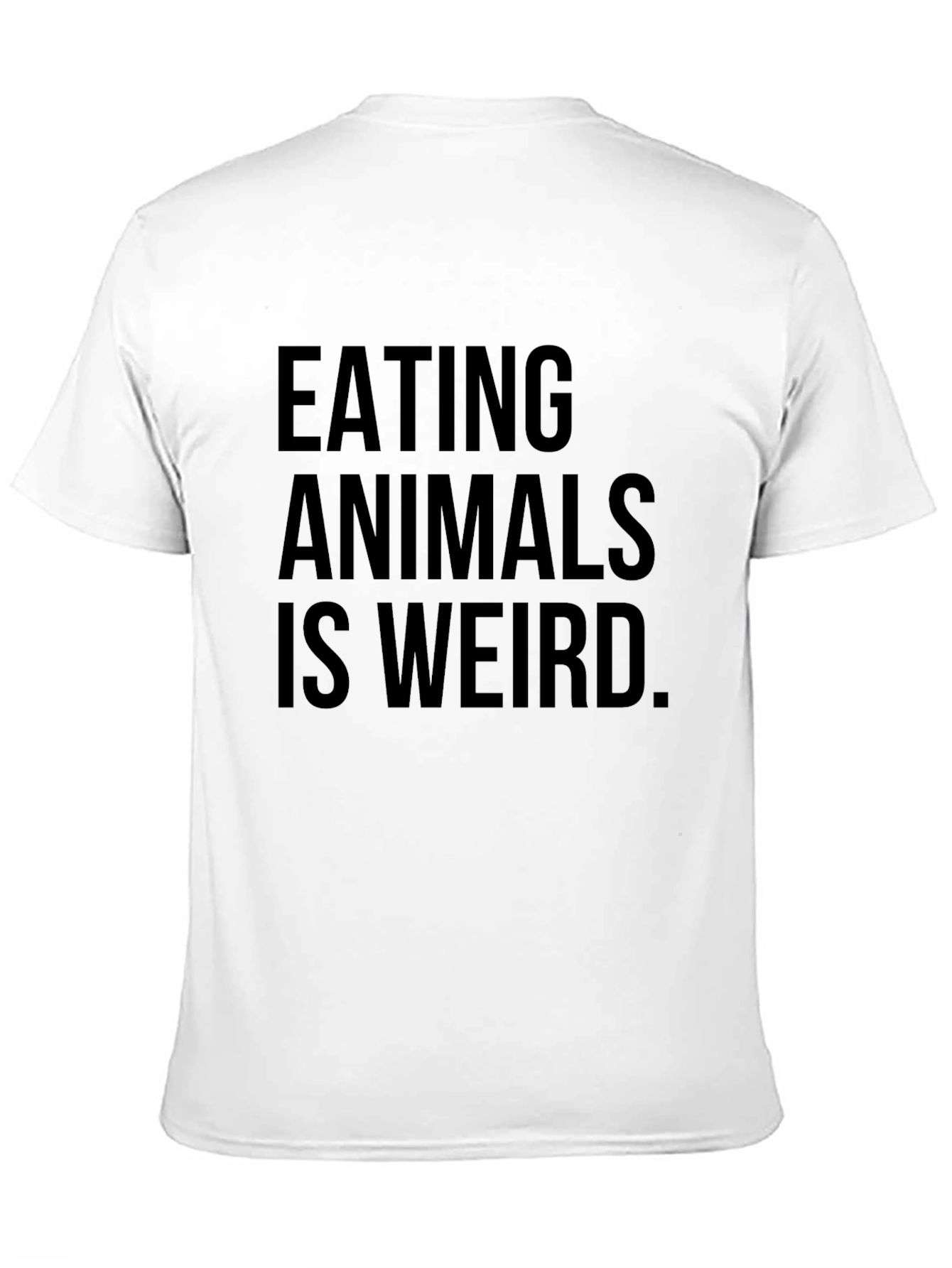 Camiseta Negra: Comer Animales Es Raro
