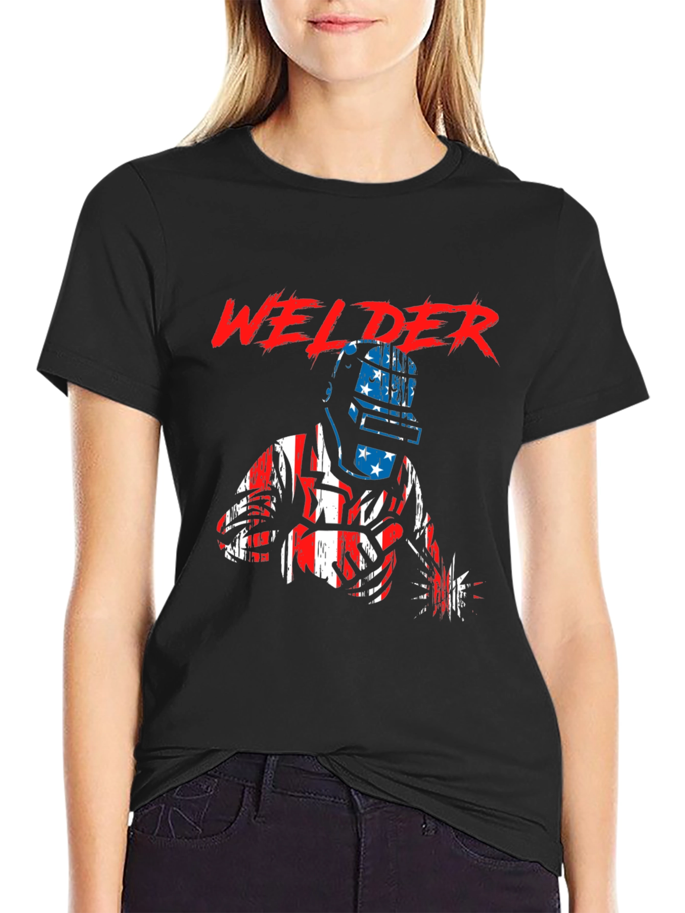 Camiseta Soldador Diseño Americano