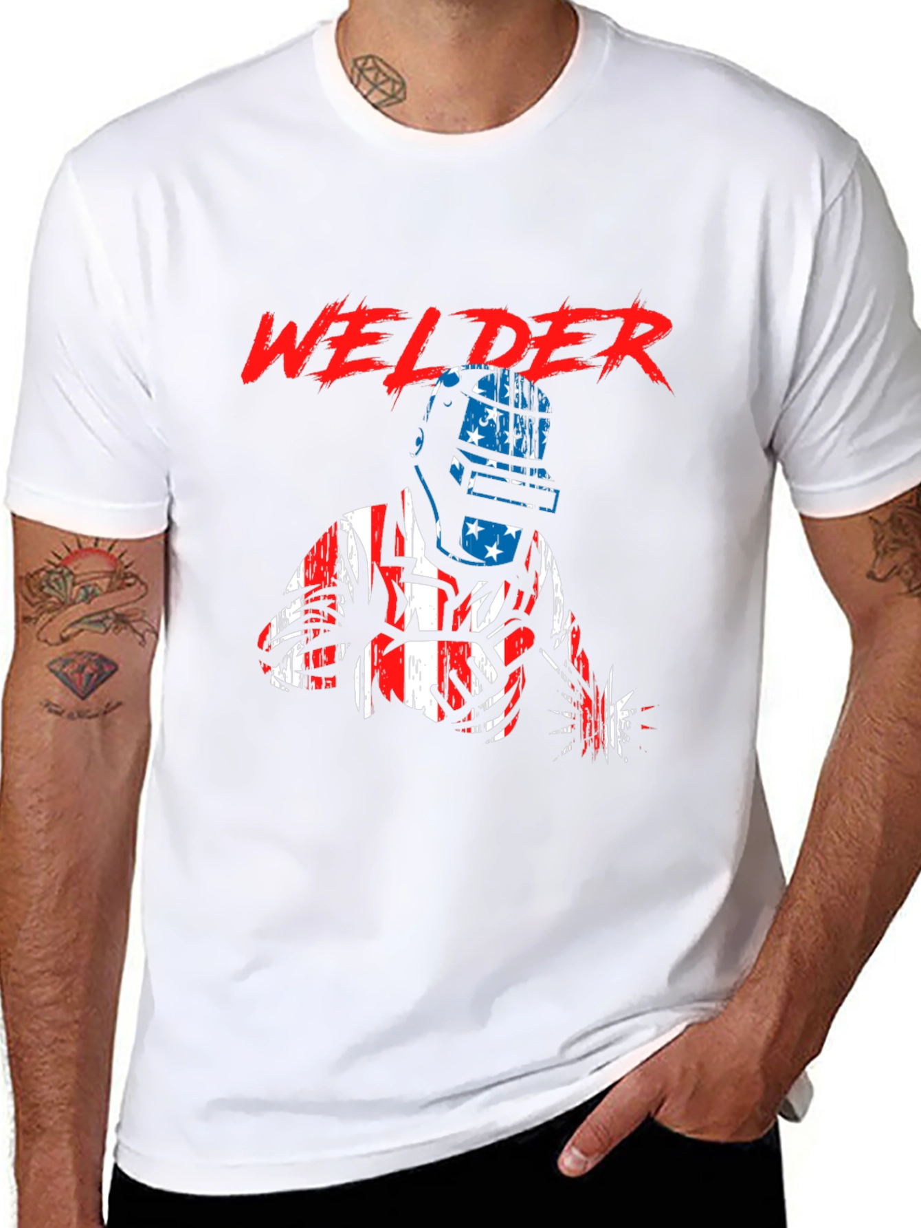 Camiseta Soldador Diseño Americano