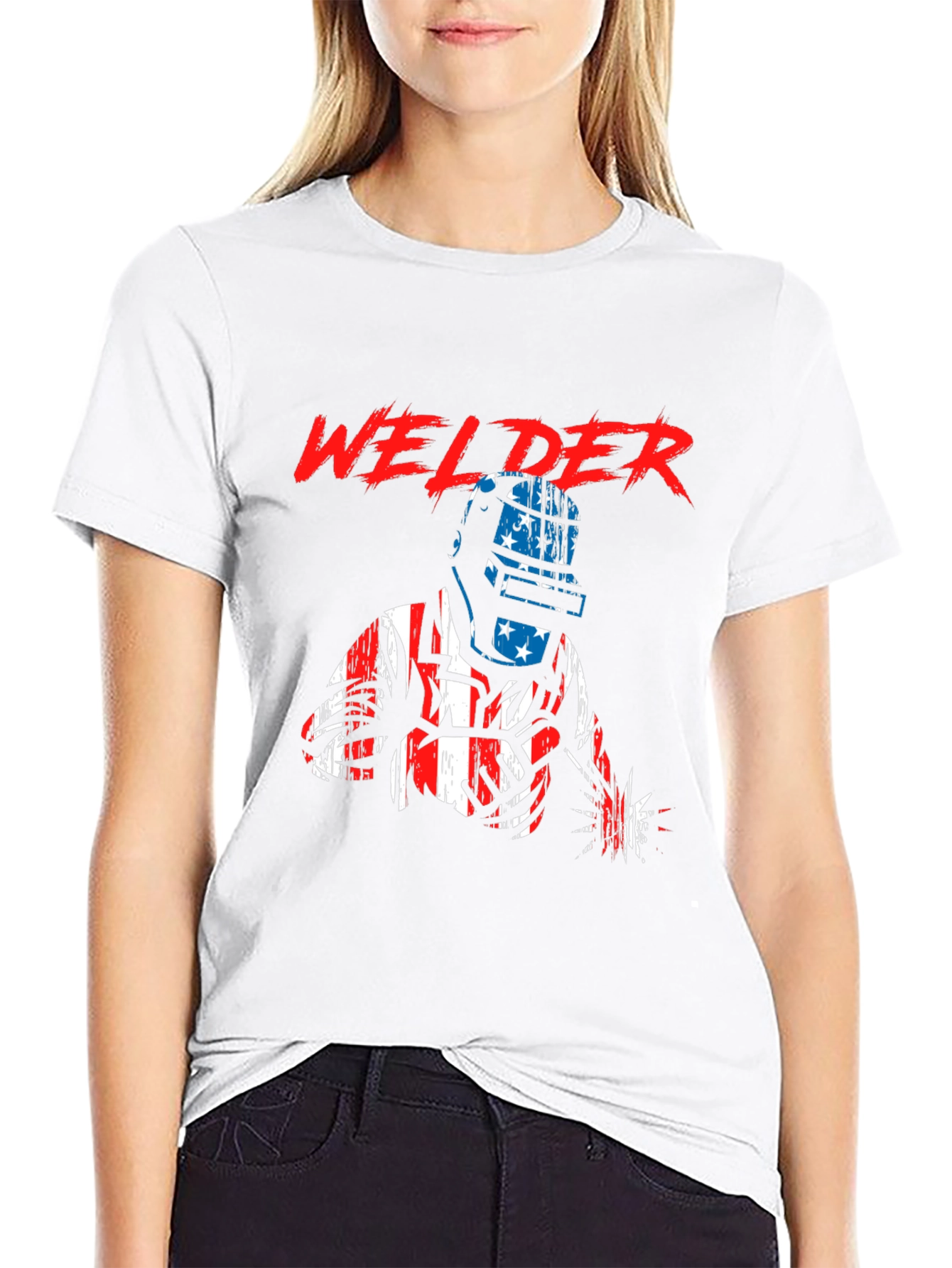 Camiseta Soldador Diseño Americano