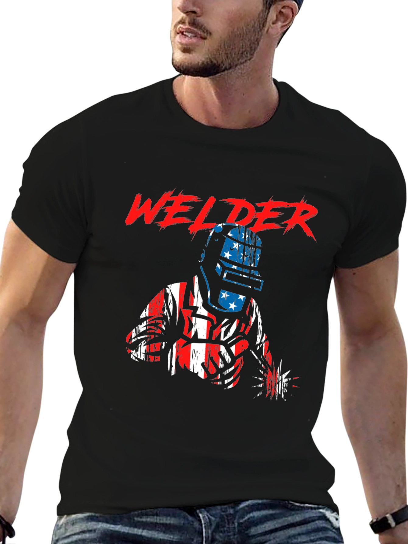Camiseta Soldador Diseño Americano