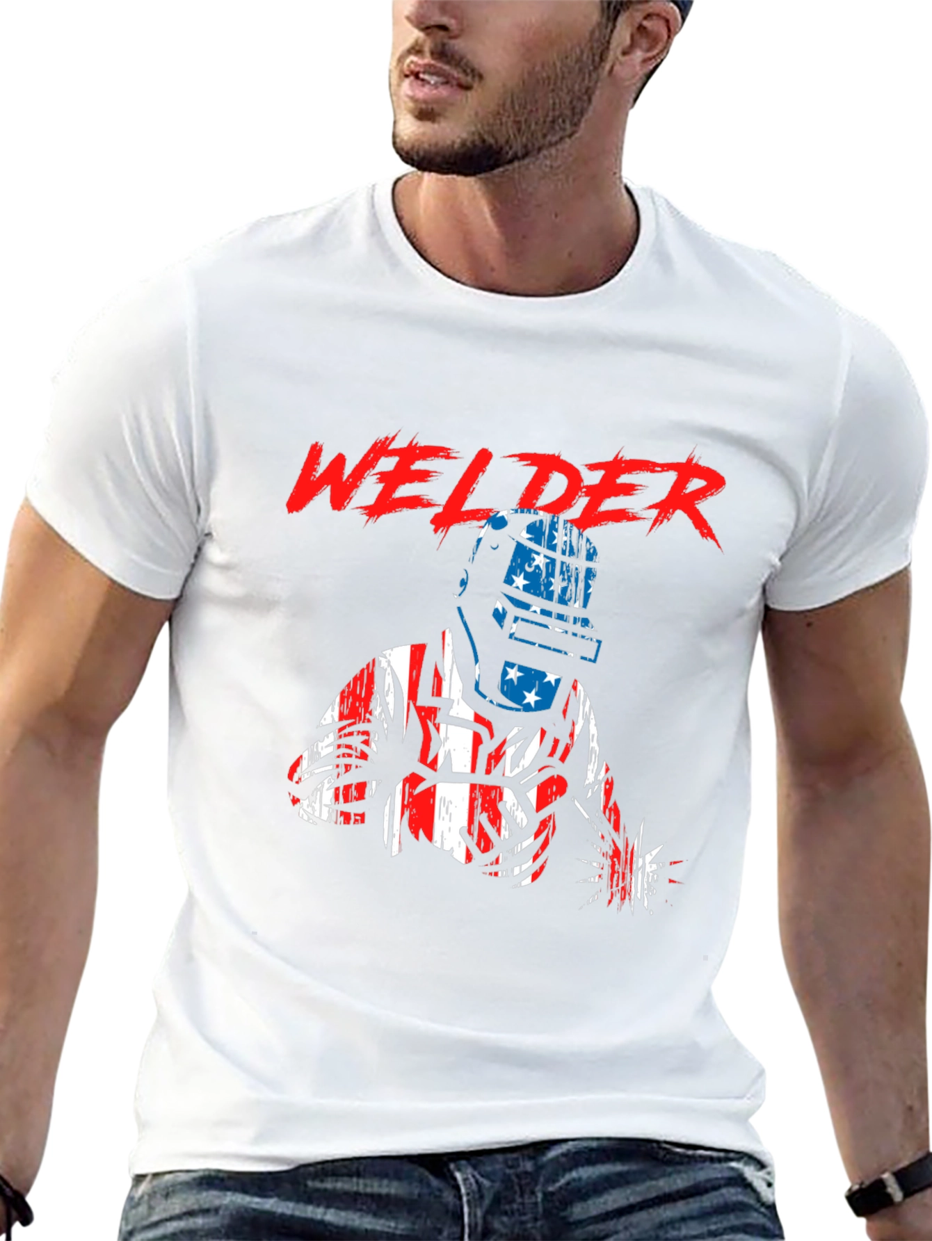 Camiseta Soldador Diseño Americano