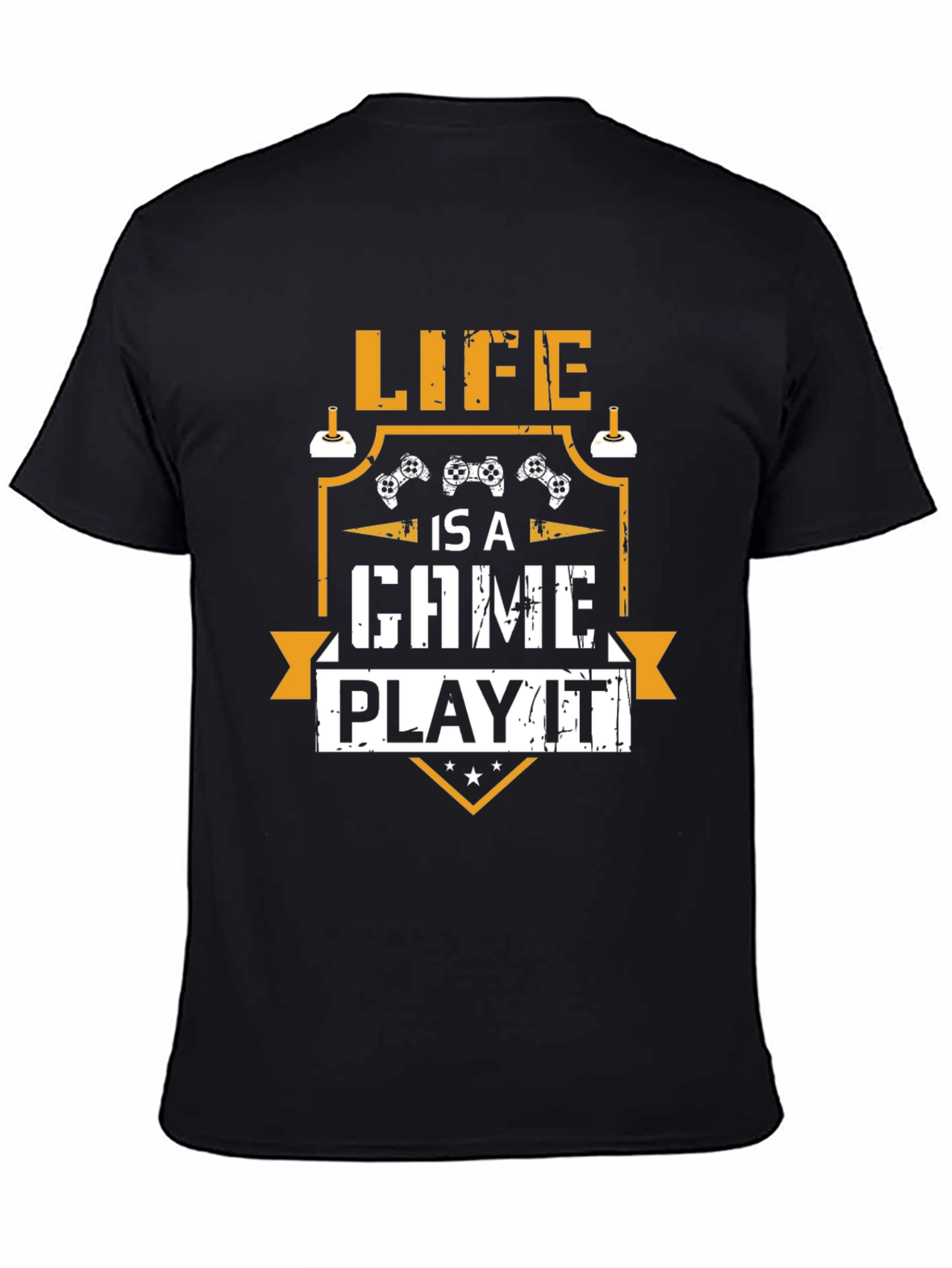 Camiseta Negra Life is a Game Play it