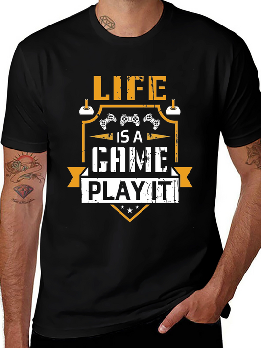 Camiseta Negra Life is a Game Play it