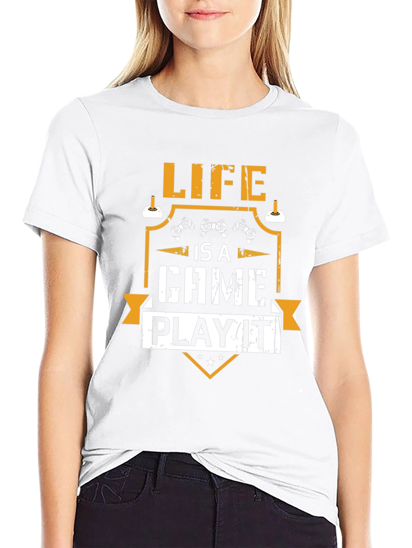 Camiseta Negra Life is a Game Play it