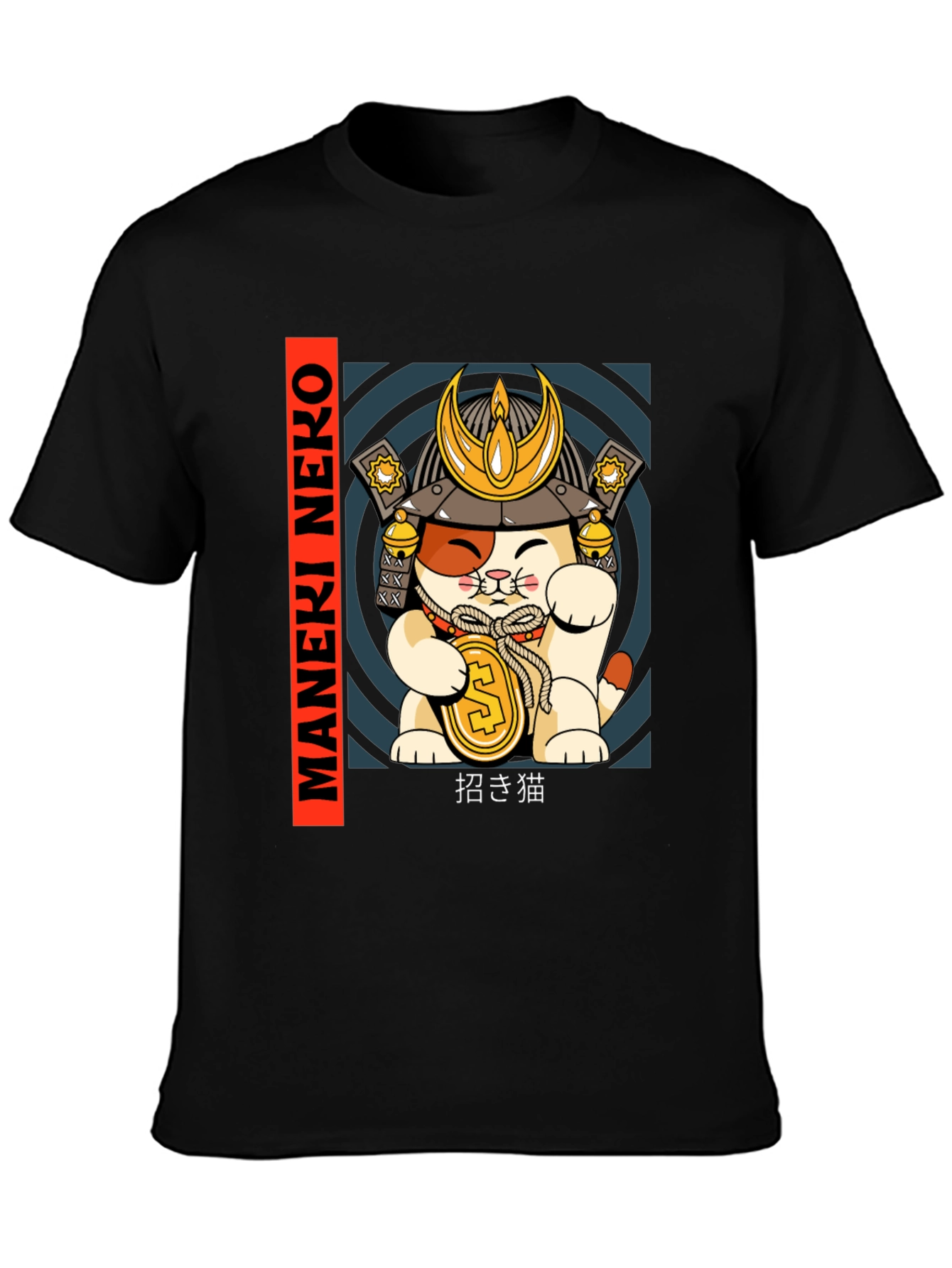 Camiseta Gato Samurai Neko de la Suerte
