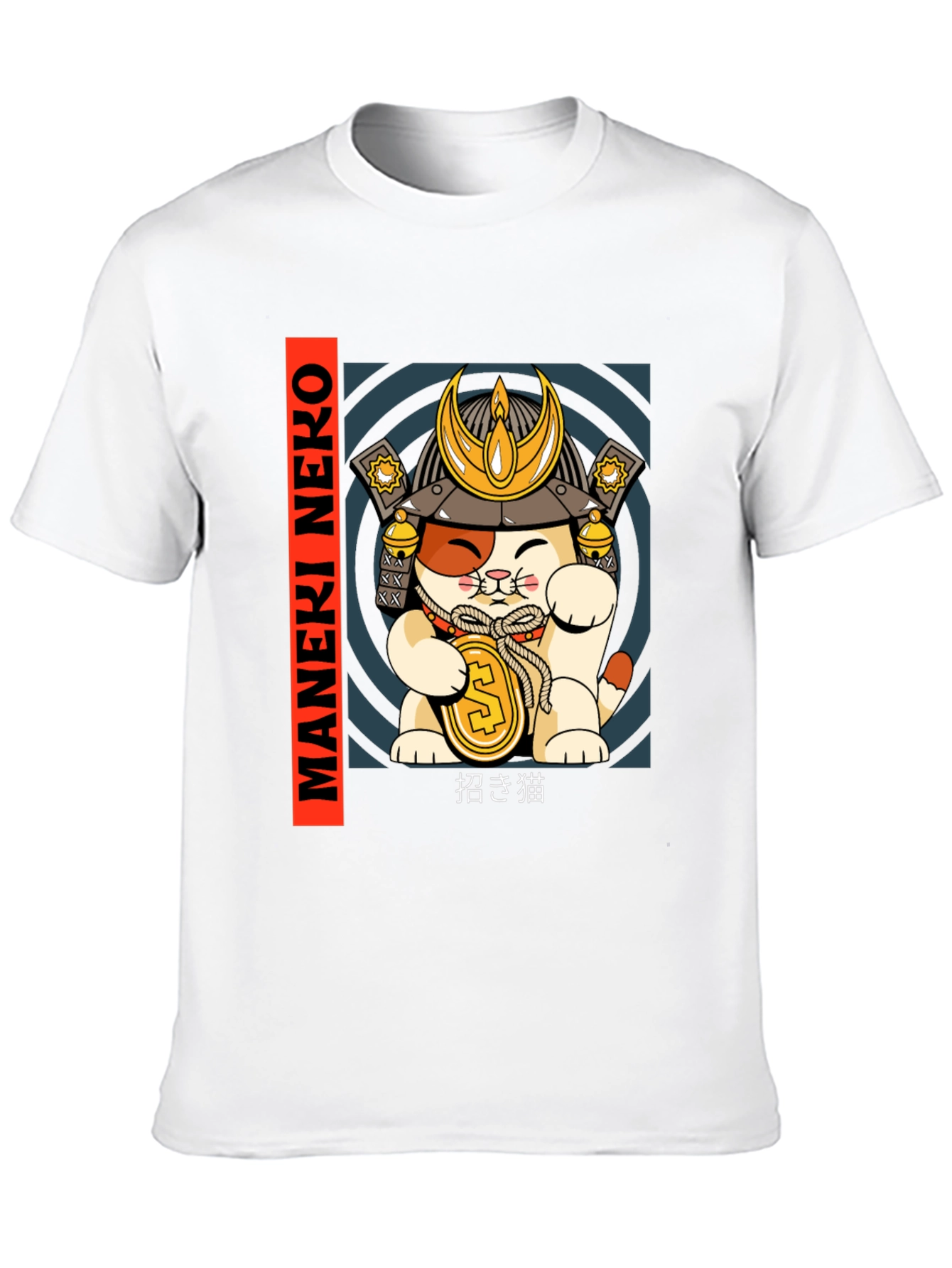 Camiseta Gato Samurai Neko de la Suerte
