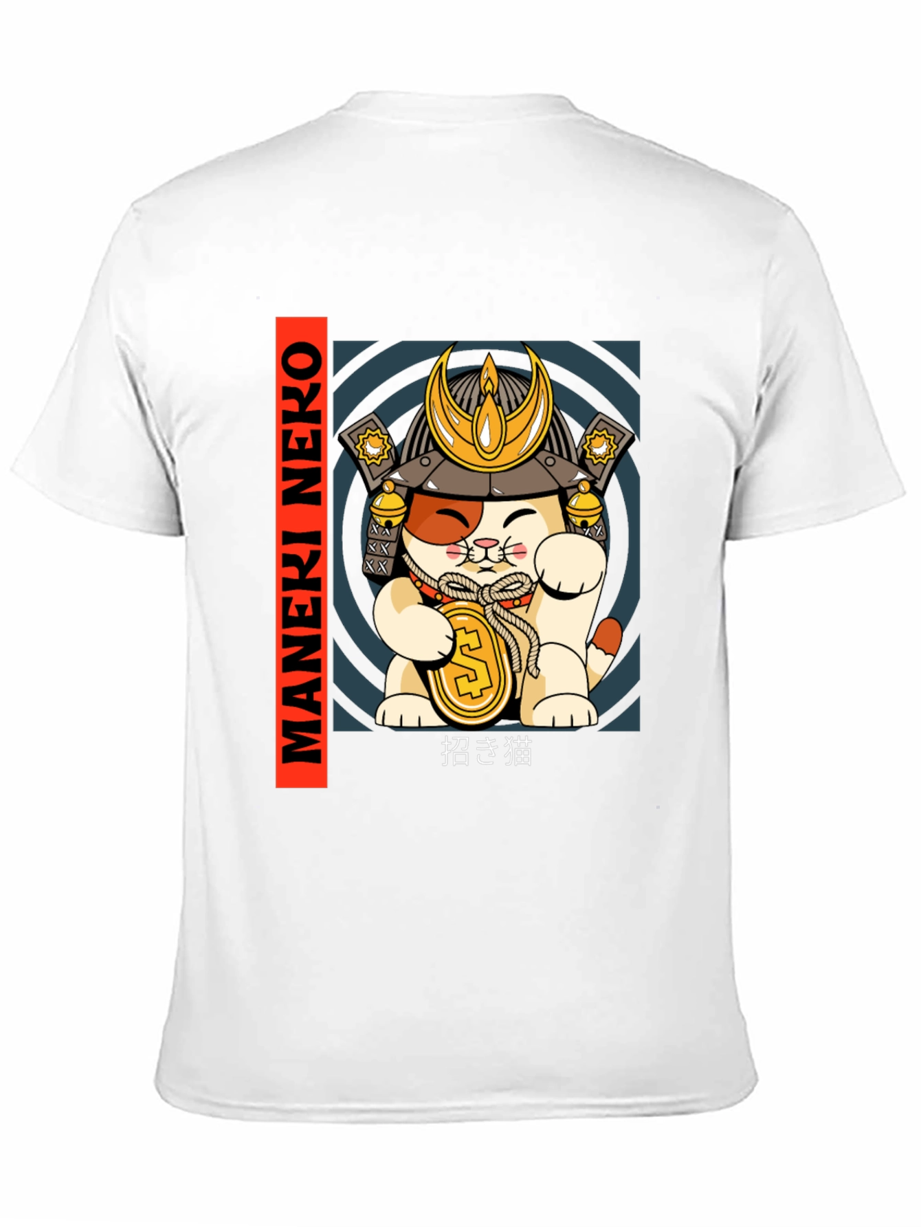 Camiseta Gato Samurai Neko de la Suerte