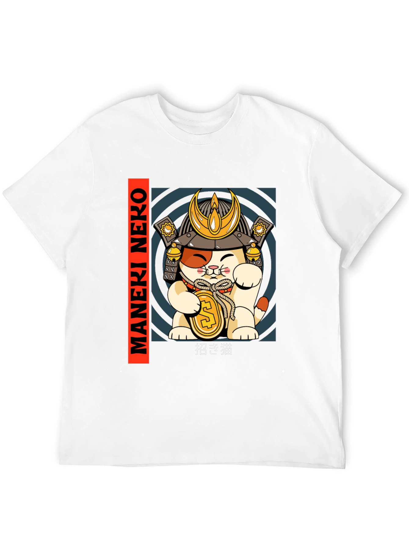 Camiseta Gato Samurai Neko de la Suerte