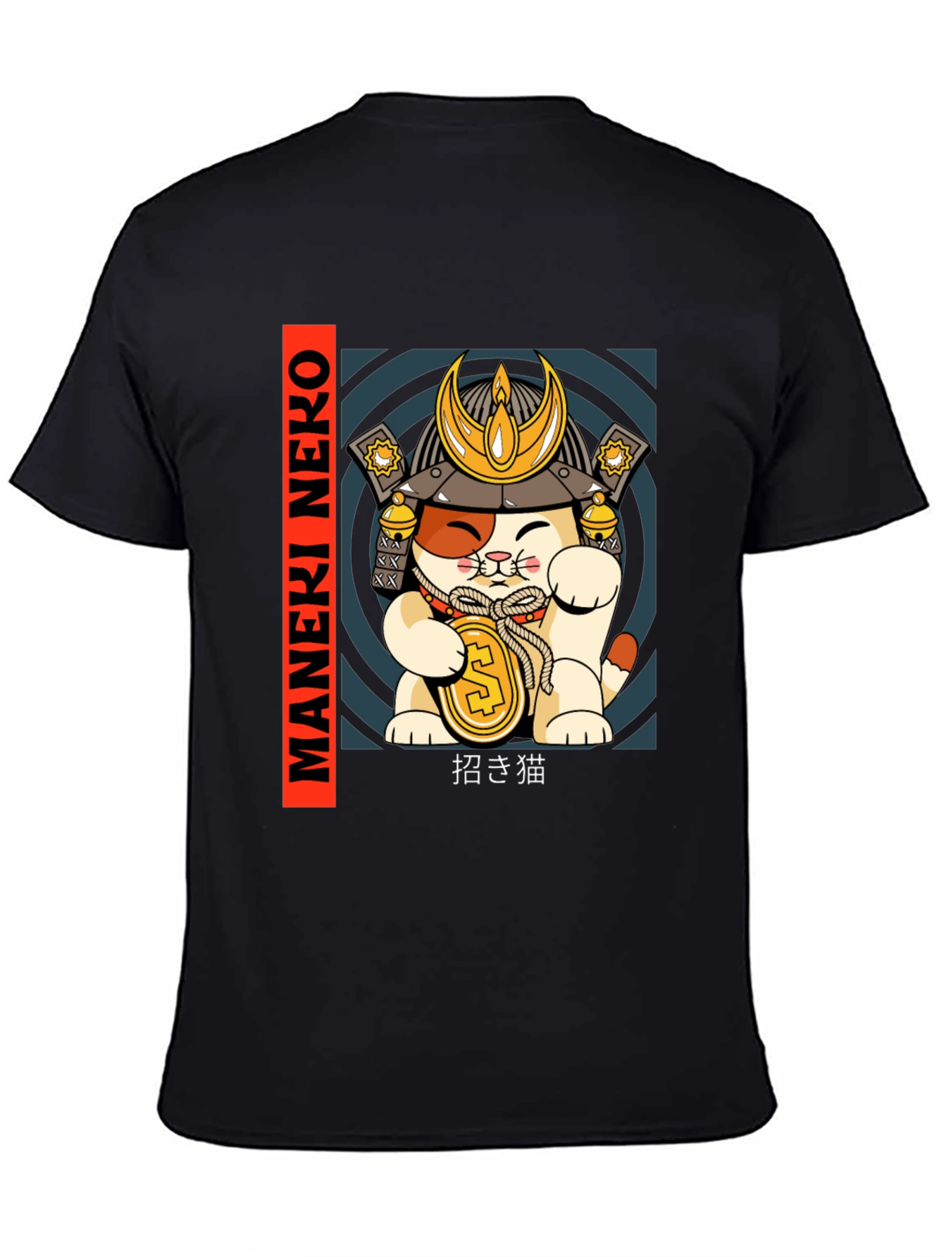 Camiseta Gato Samurai Neko de la Suerte