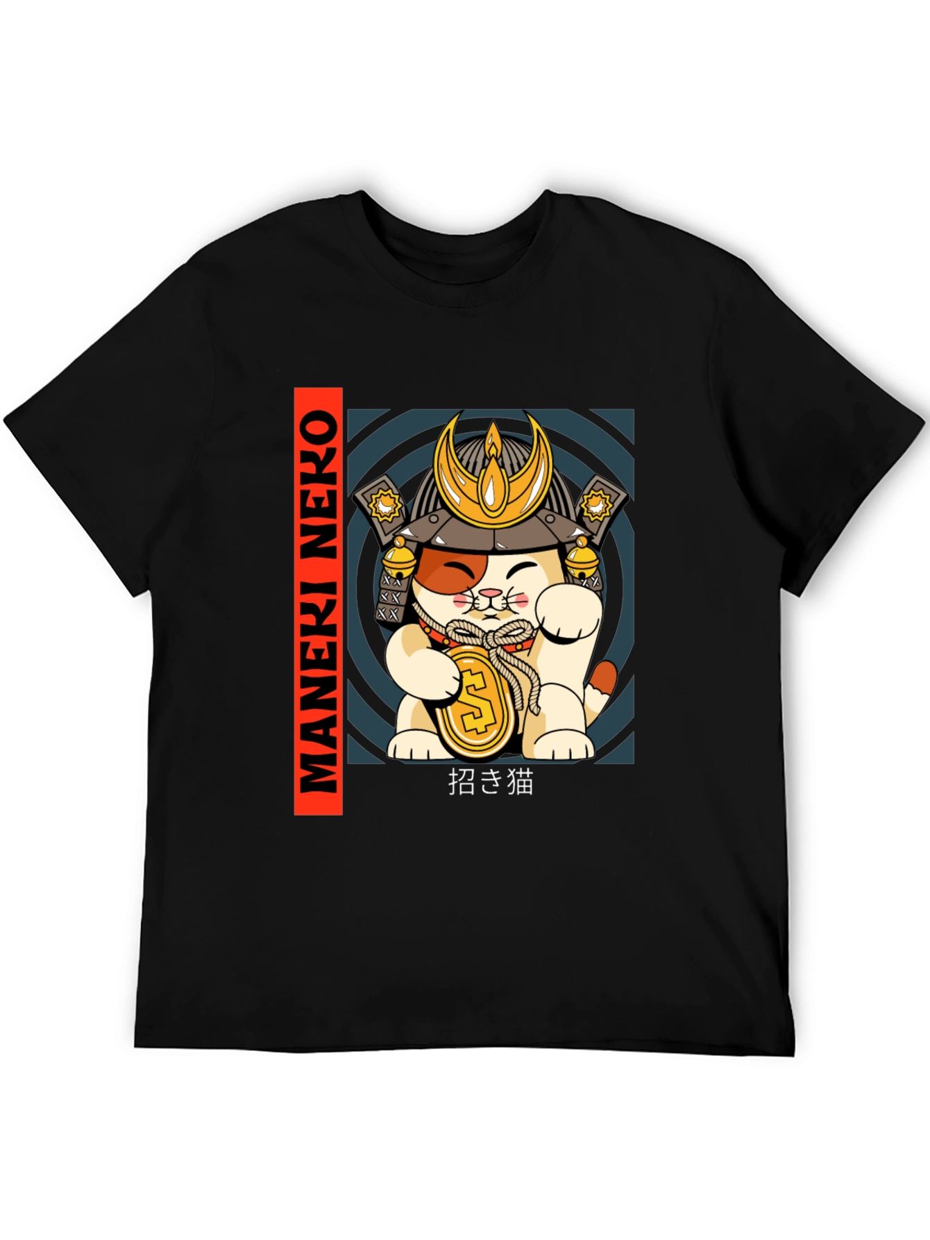 Camiseta Gato Samurai Neko de la Suerte