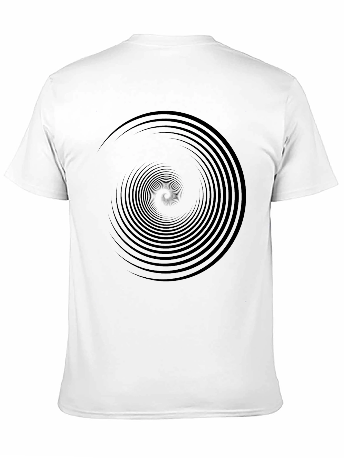 Camiseta Negra Espiral Hipnótica Hombre