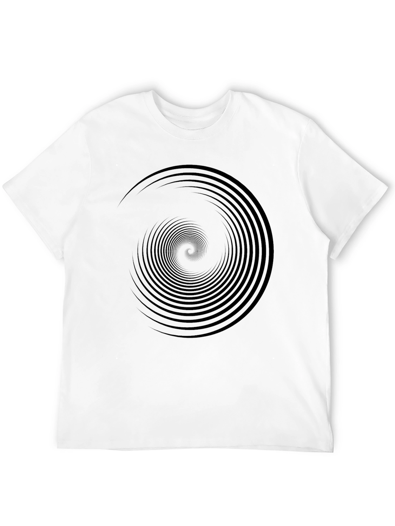 Camiseta Negra Espiral Hipnótica Hombre