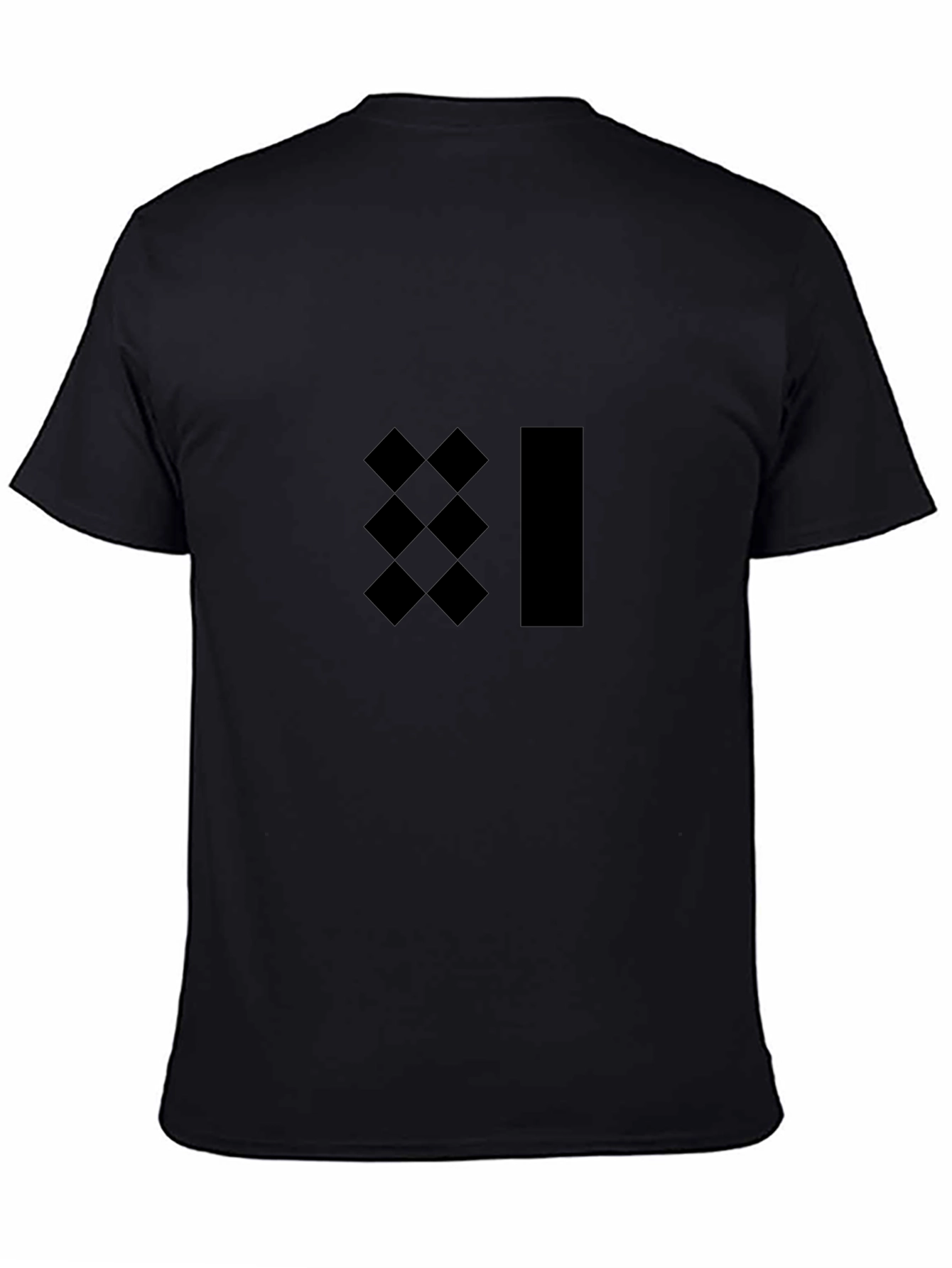 Camiseta Negra con Diseño Abstracto Moderno
