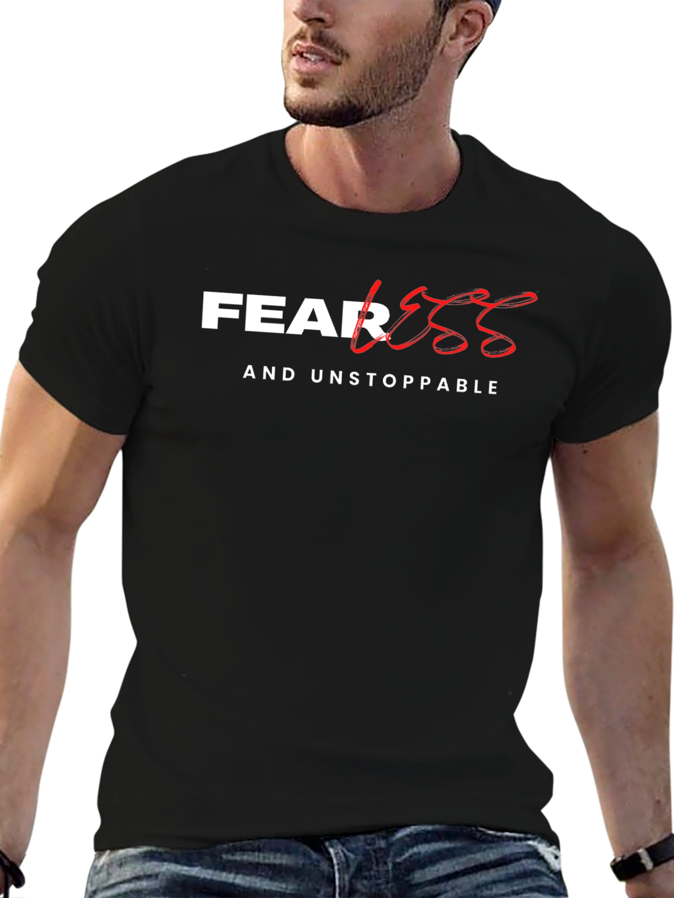 Camiseta Negra: Imparable y Sin Miedo