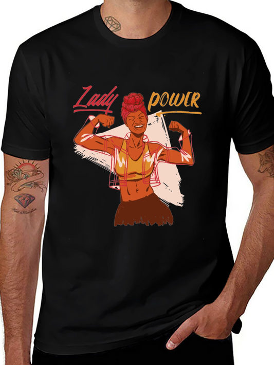 Camiseta Negra Lady Power para Mujer