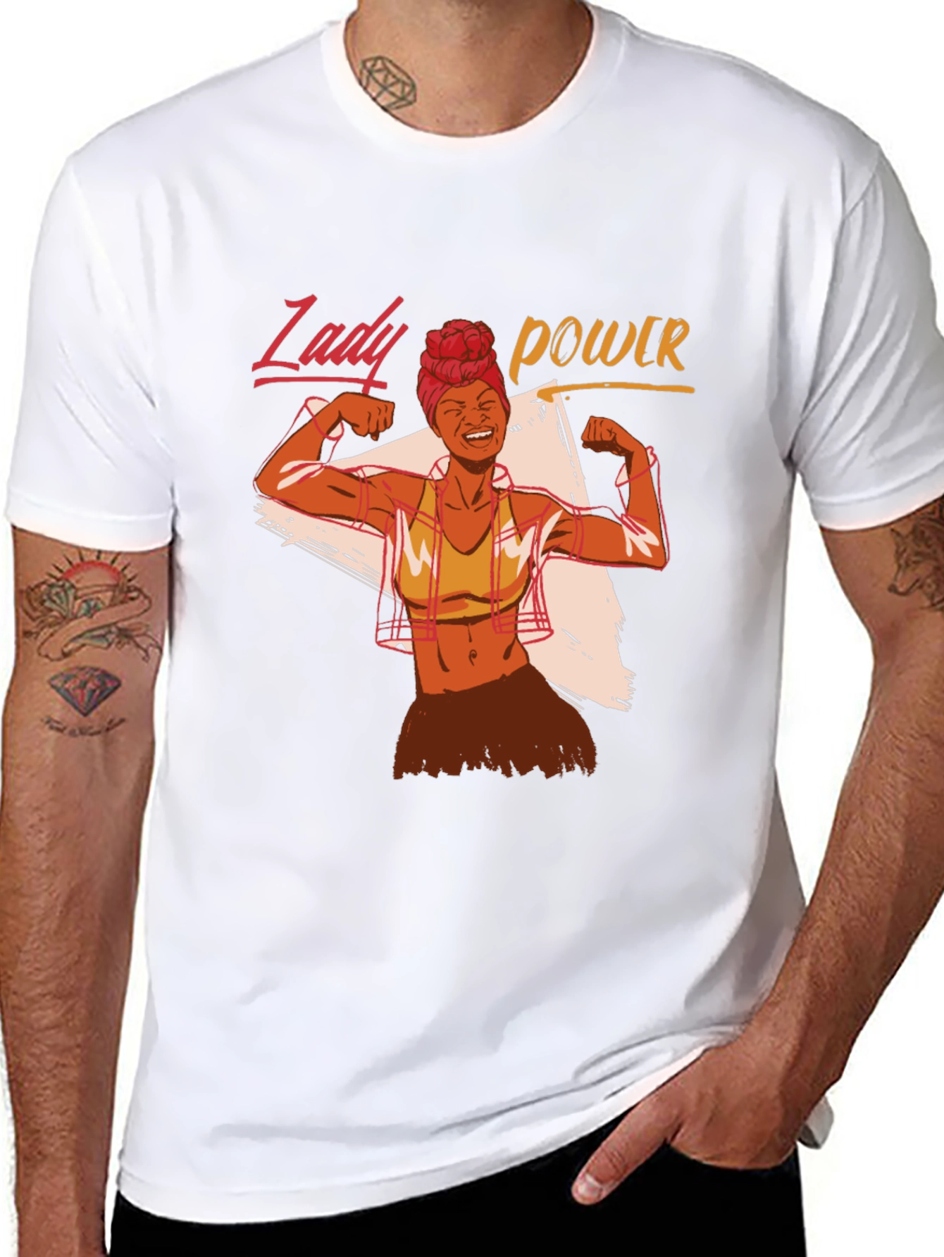 Camiseta Negra Lady Power para Mujer