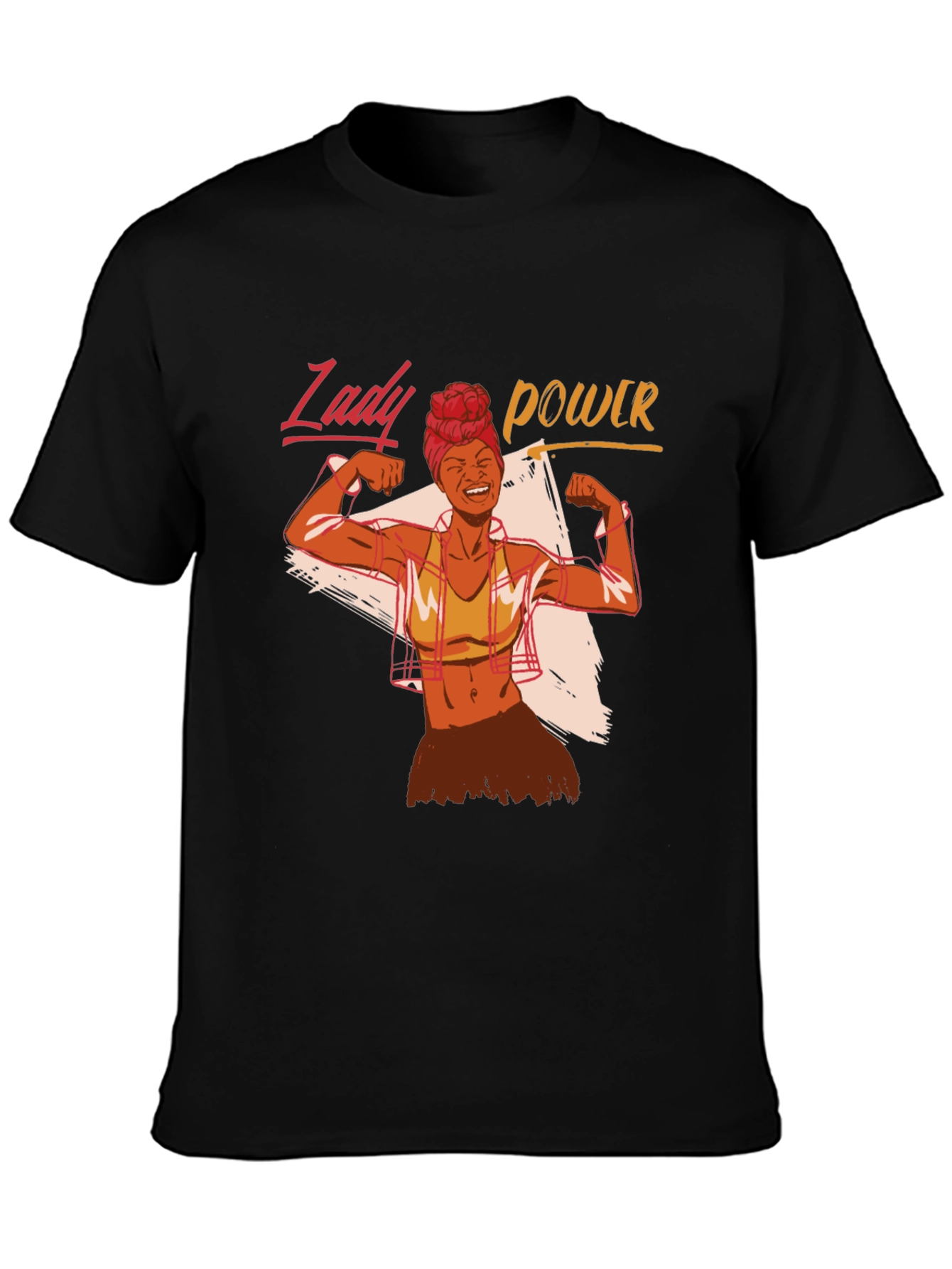 Camiseta Negra Lady Power para Mujer