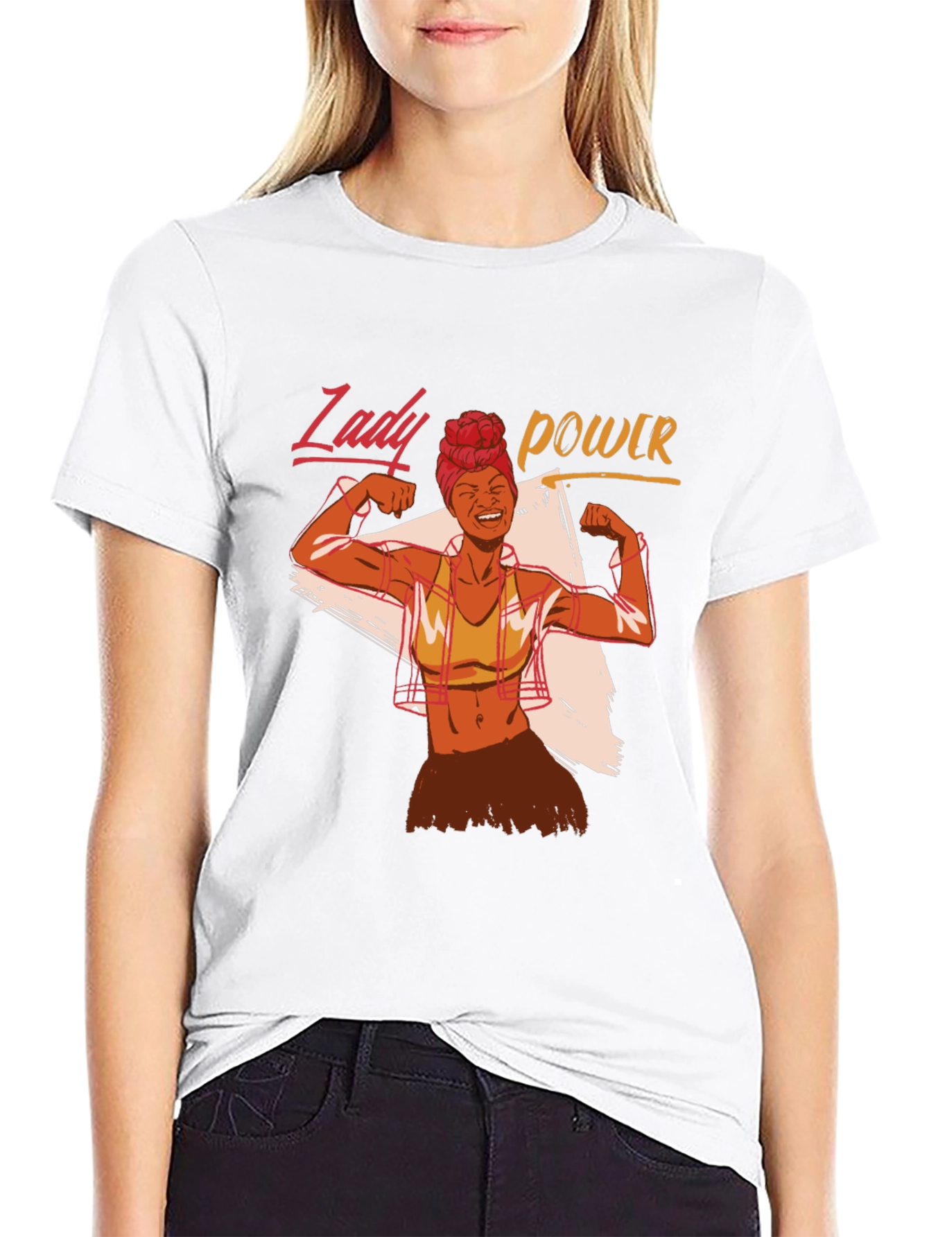 Camiseta Negra Lady Power para Mujer