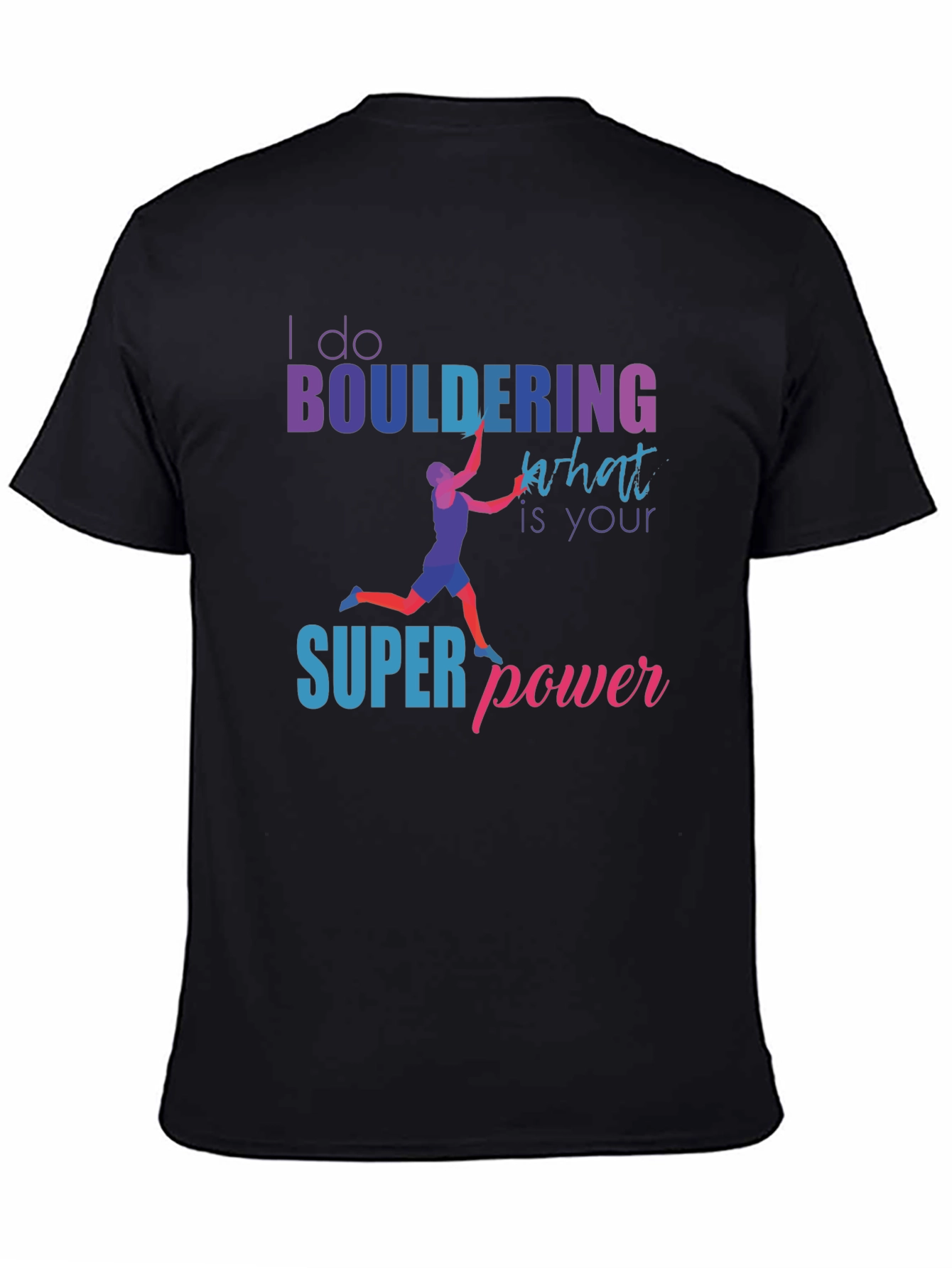 Camiseta Negra Bouldering Superpoder