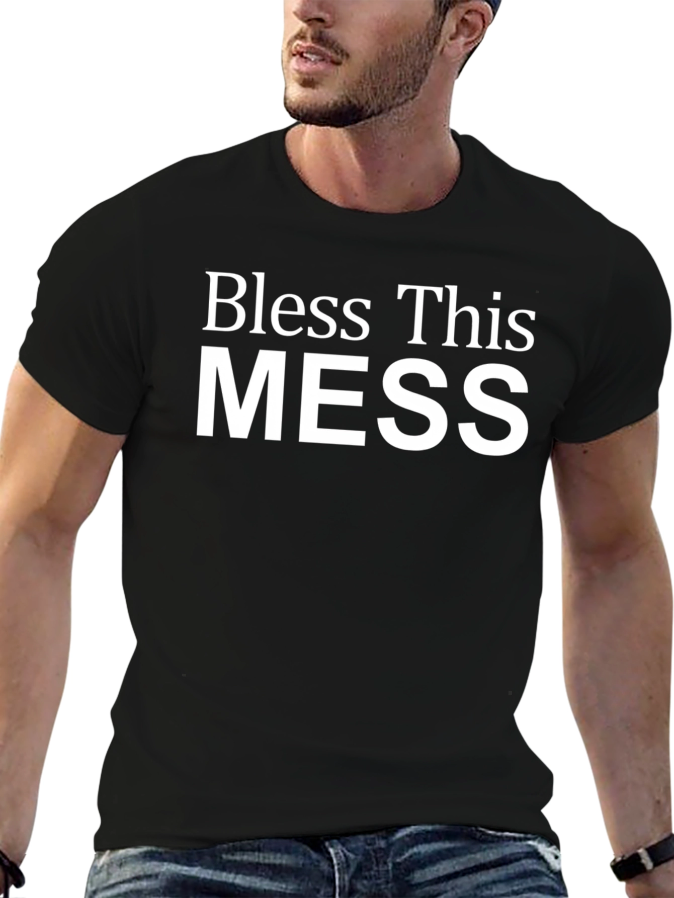 Camiseta Negra Bless This Mess para un Look Casual
