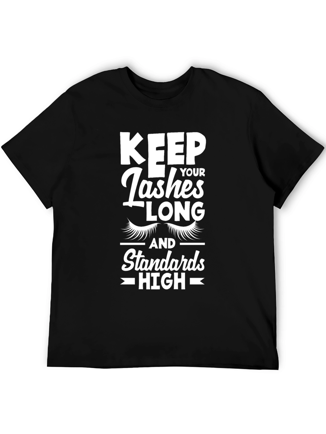 Camiseta Negra Lashes Long Standards High