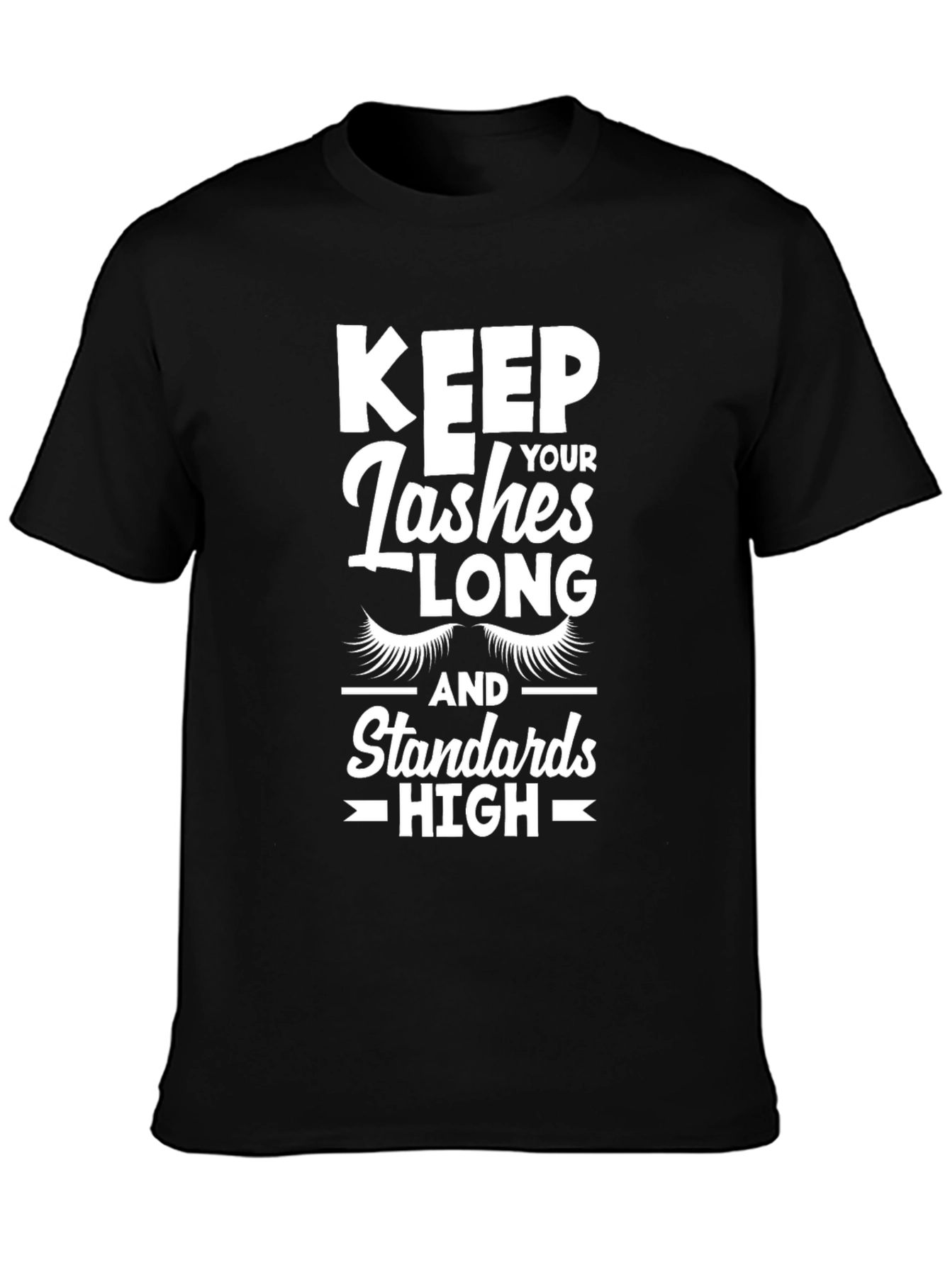 Camiseta Negra Lashes Long Standards High