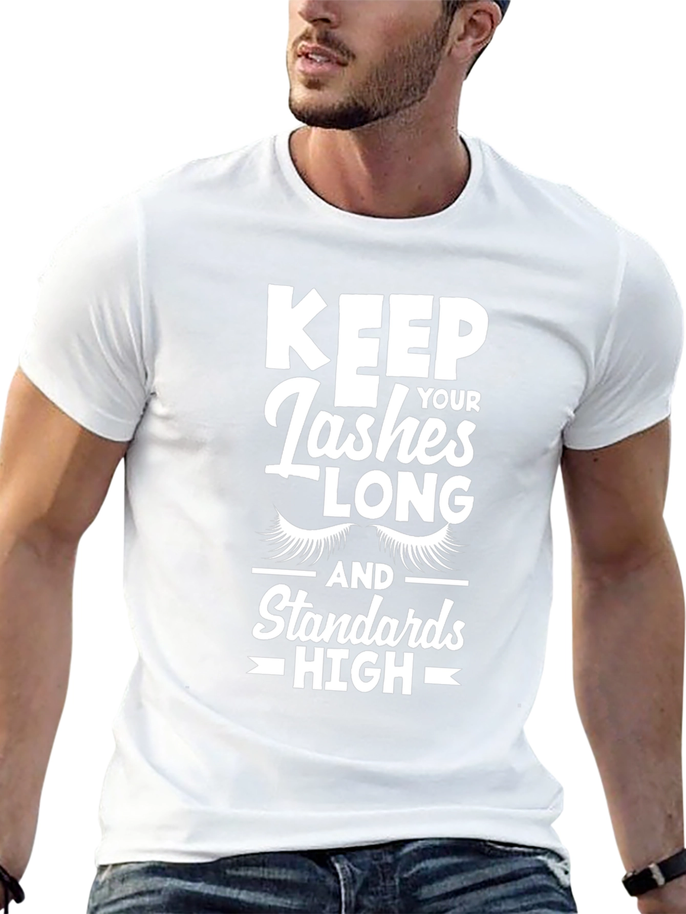 Camiseta Negra Lashes Long Standards High
