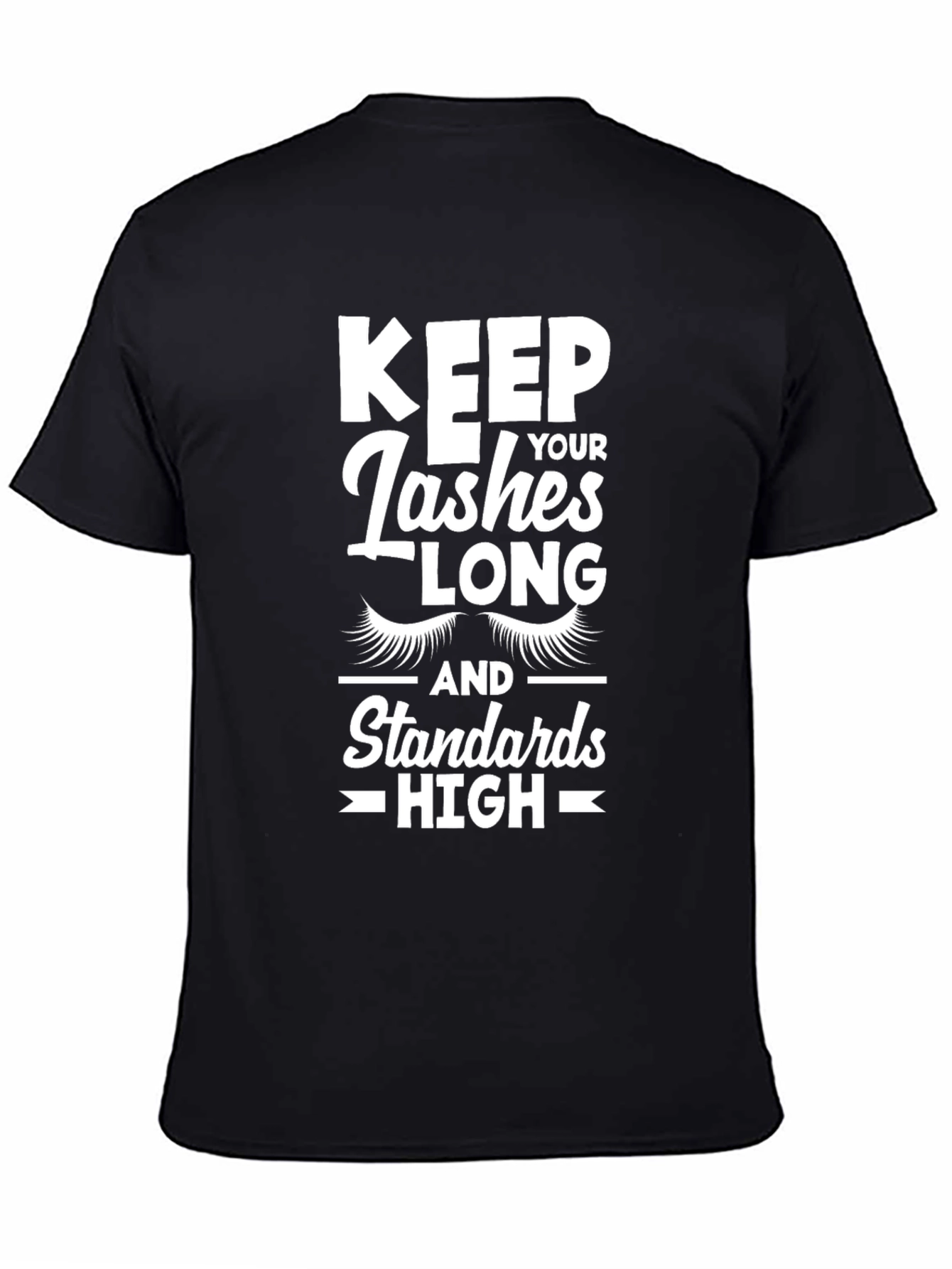 Camiseta Negra Lashes Long Standards High