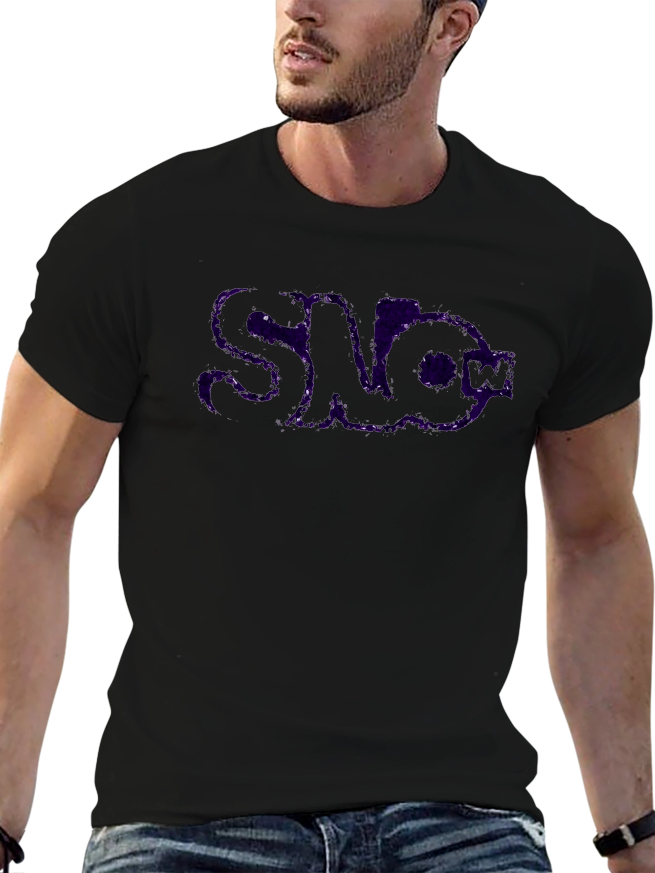 Camiseta Negra SAD Estilo Galaxia